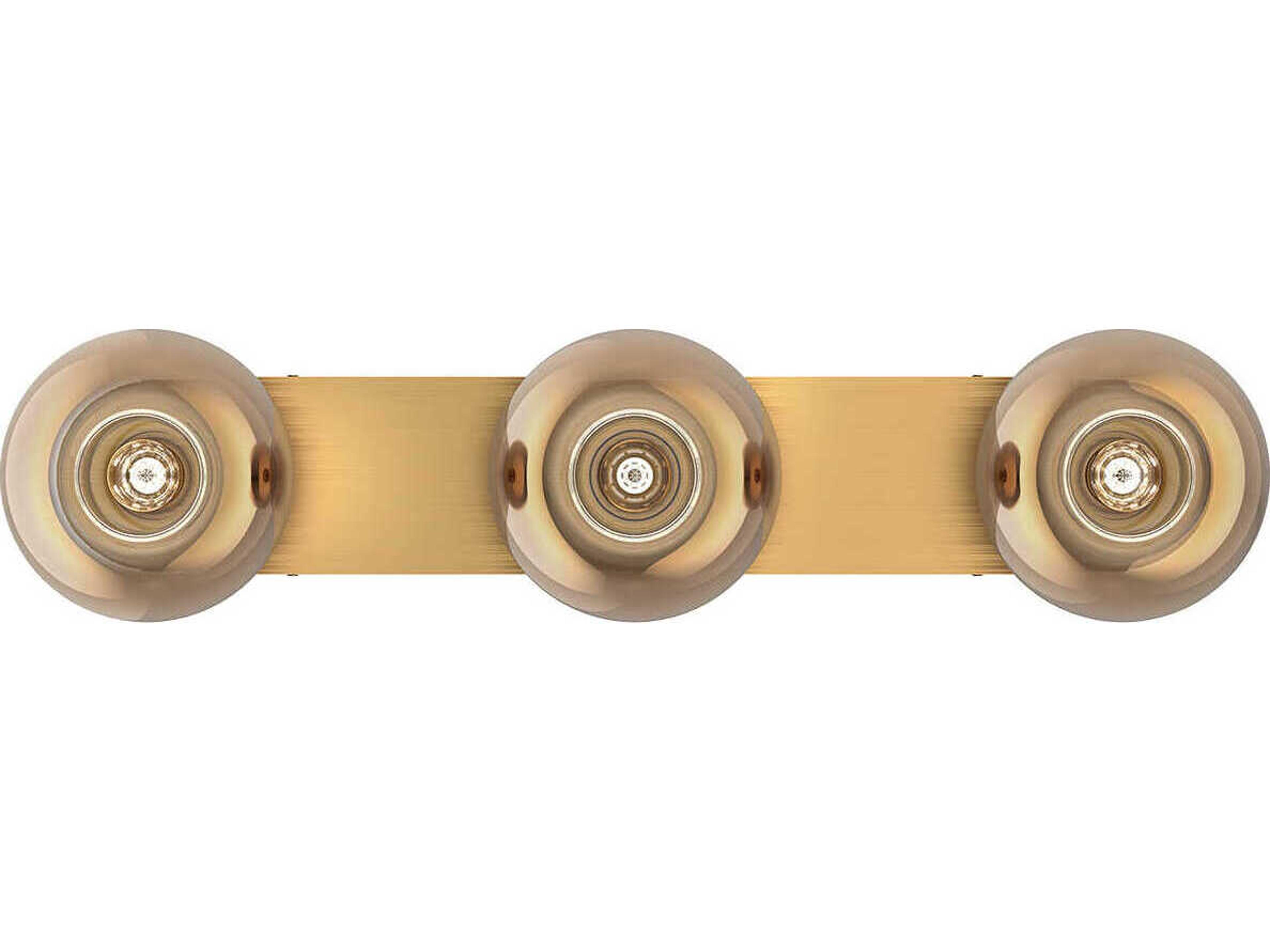 Samar 3-Light Brushed Gold Copper Vanity Light