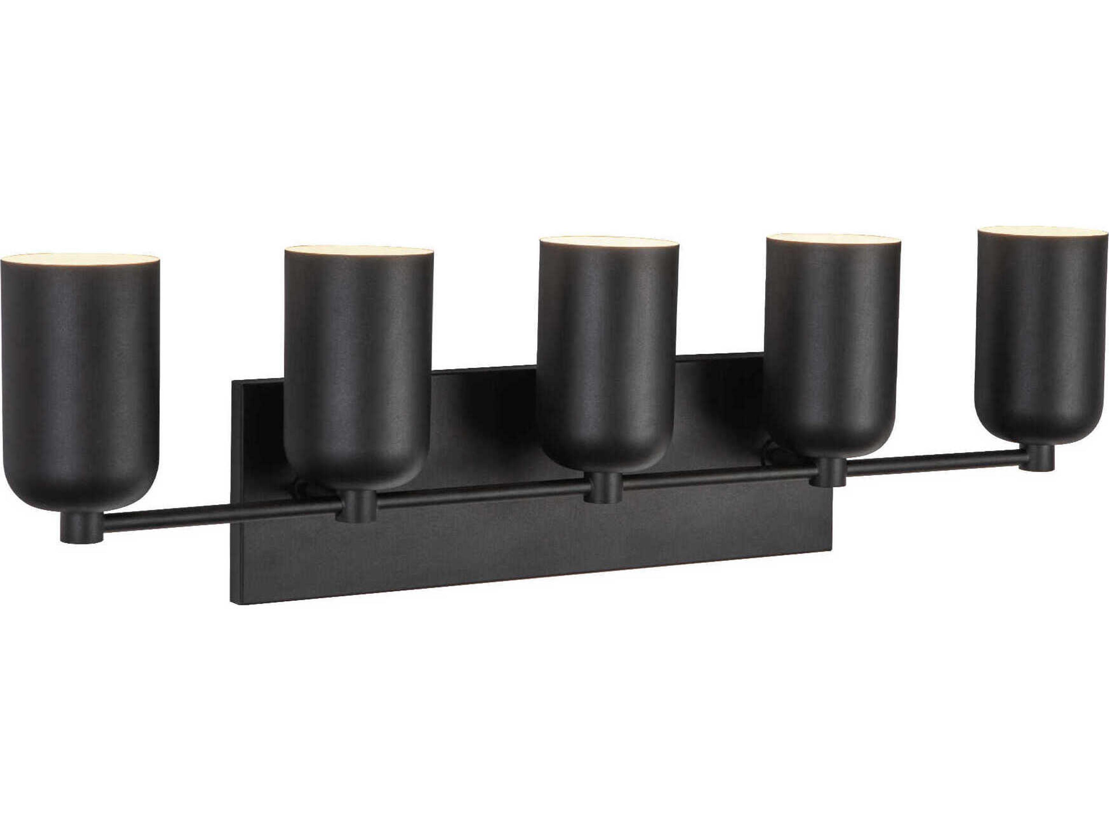Nola 5-Light Black Vanity Light