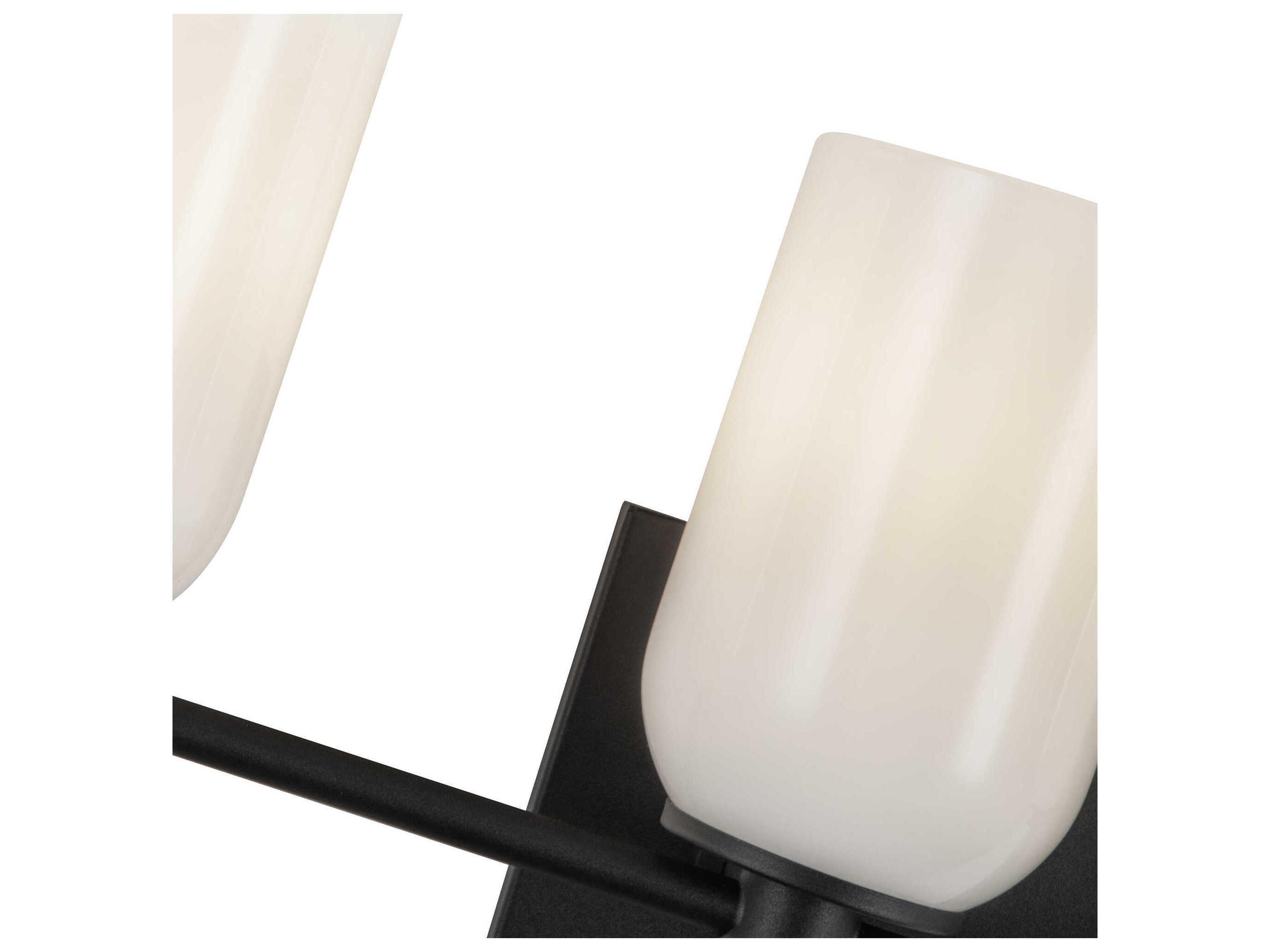 Kuzco Lighting Nola 5-Light Black Glossy Opal Glass Vanity Light