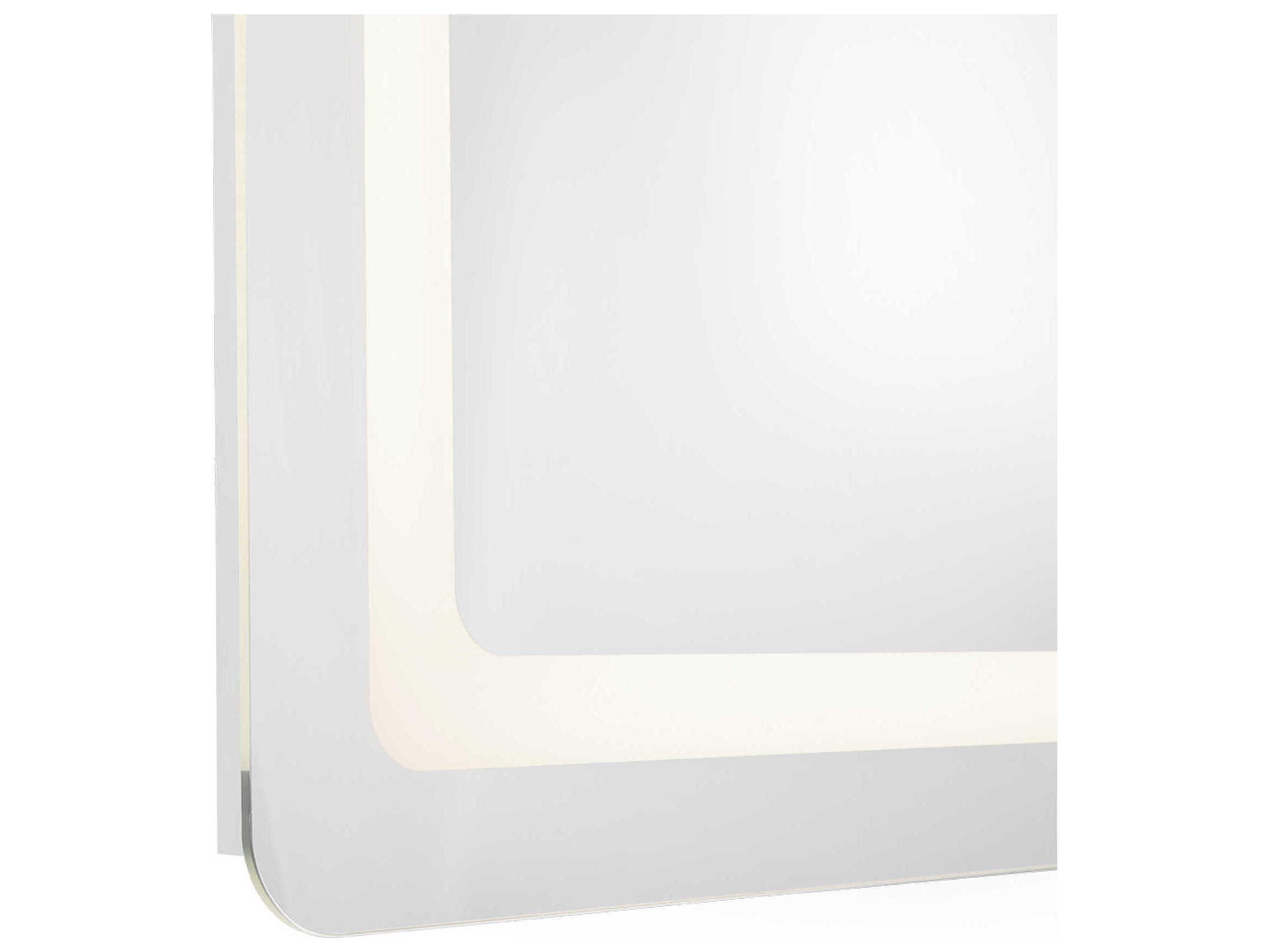 Kuzco Lighting Seneca Sandblasted Merc Edge Rectangular Wall Mirror