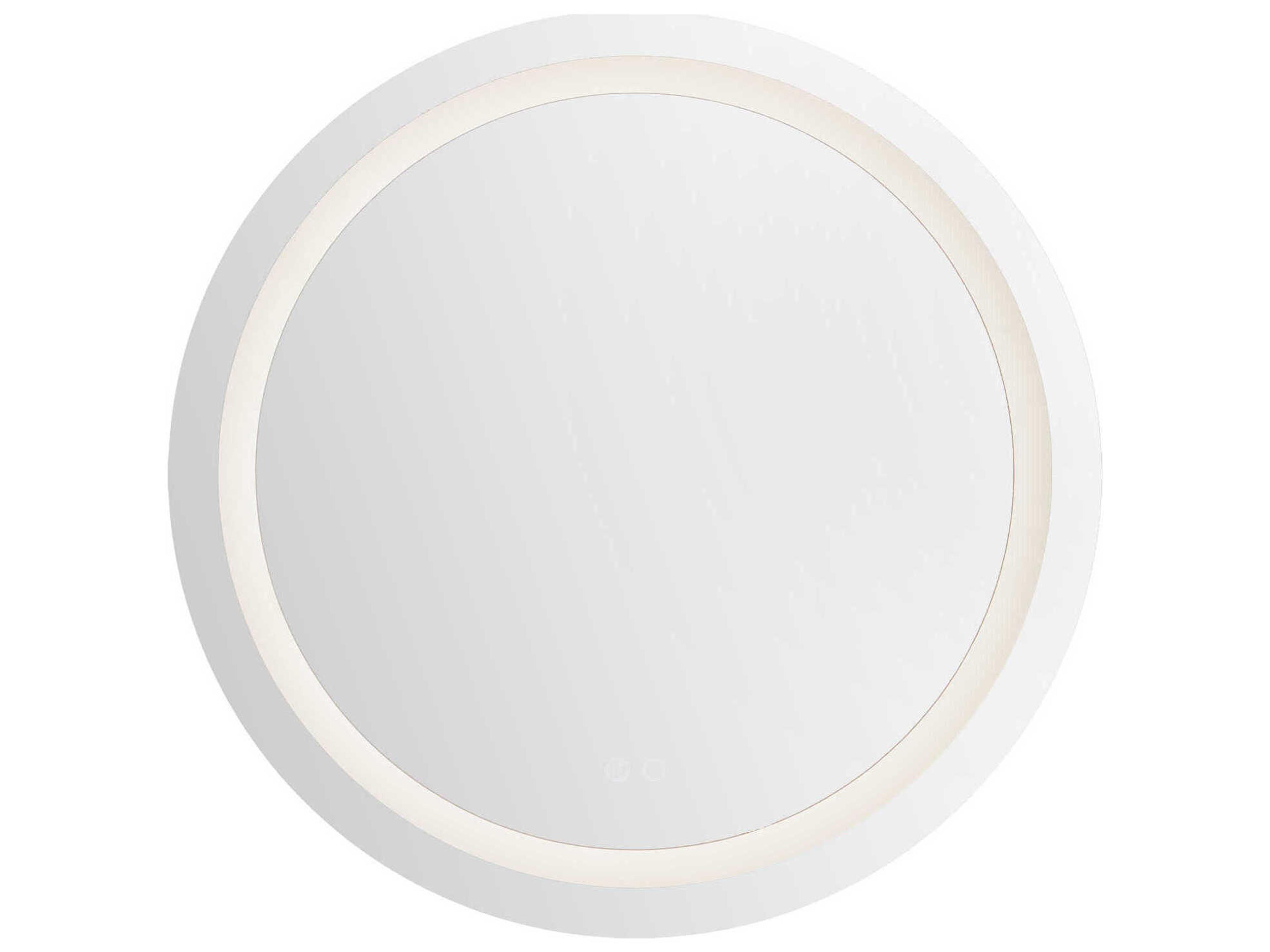 Hillmont Sandblasted Merc Edge Round Wall Mirror