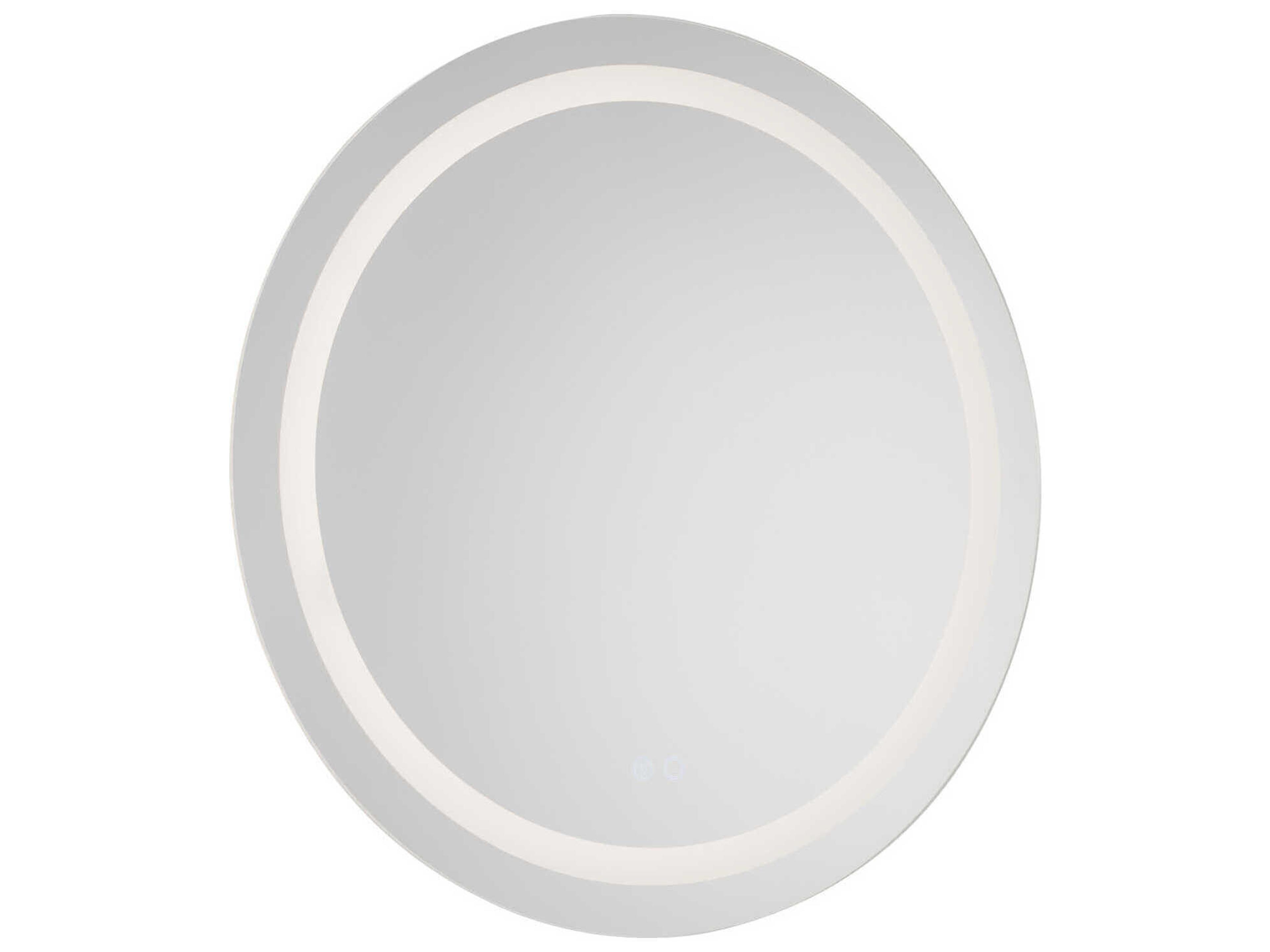 Kuzco Lighting Hillmont Sandblasted Merc Edge Round Wall Mirror