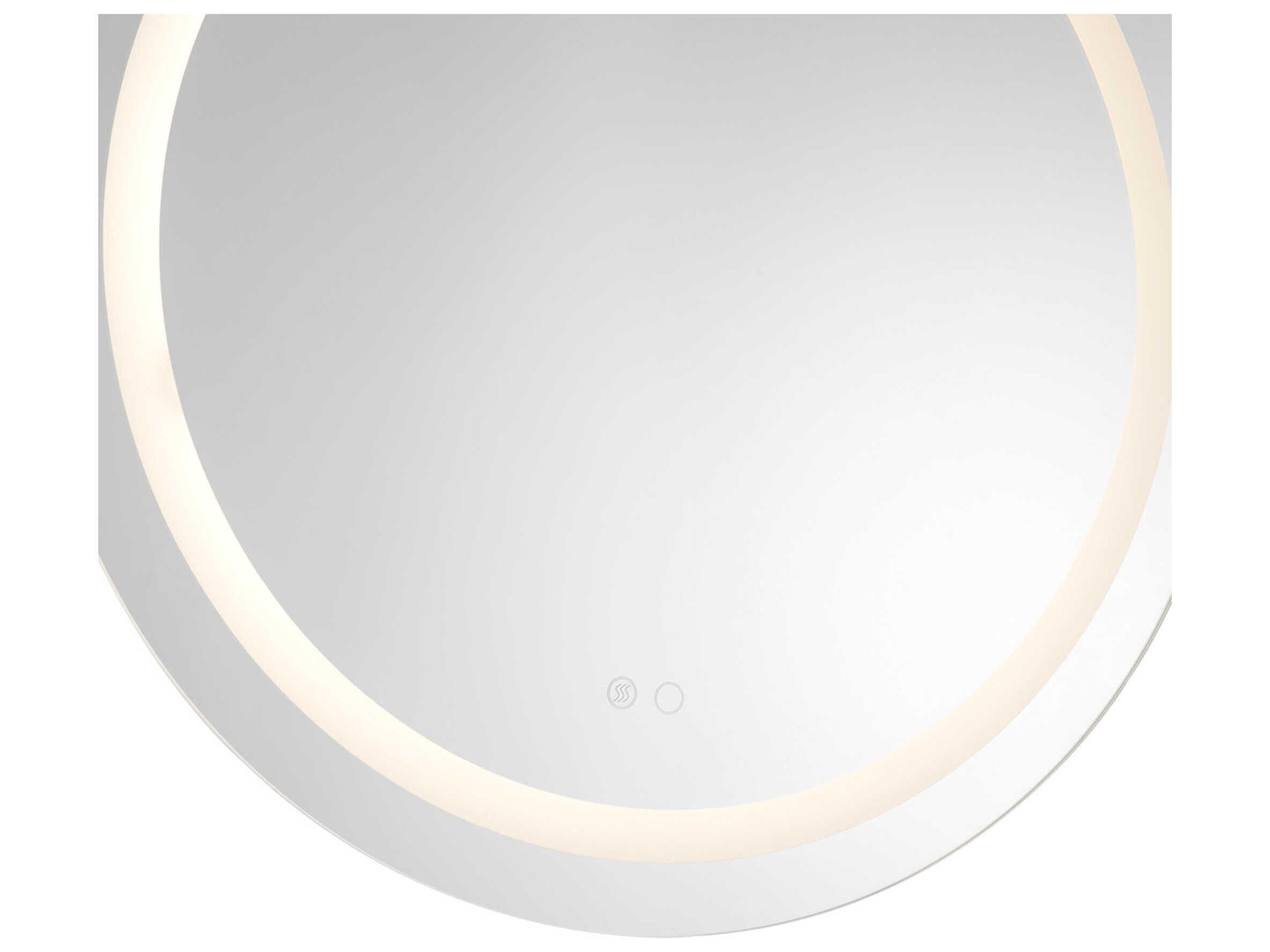 Kuzco Lighting Hillmont Sandblasted Merc Edge Round Wall Mirror