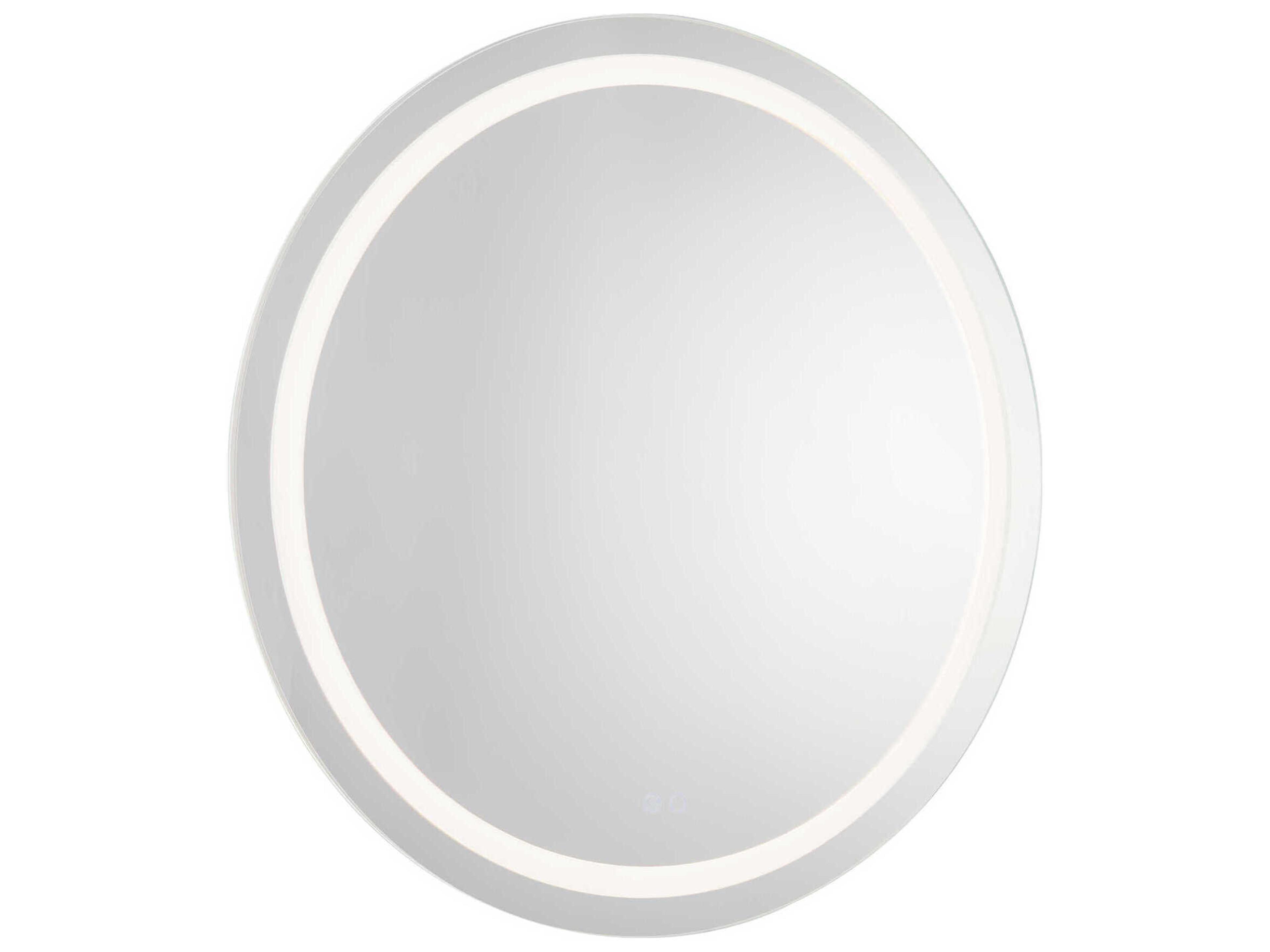 Kuzco Lighting Hillmont Sandblasted Merc Edge Round Wall Mirror