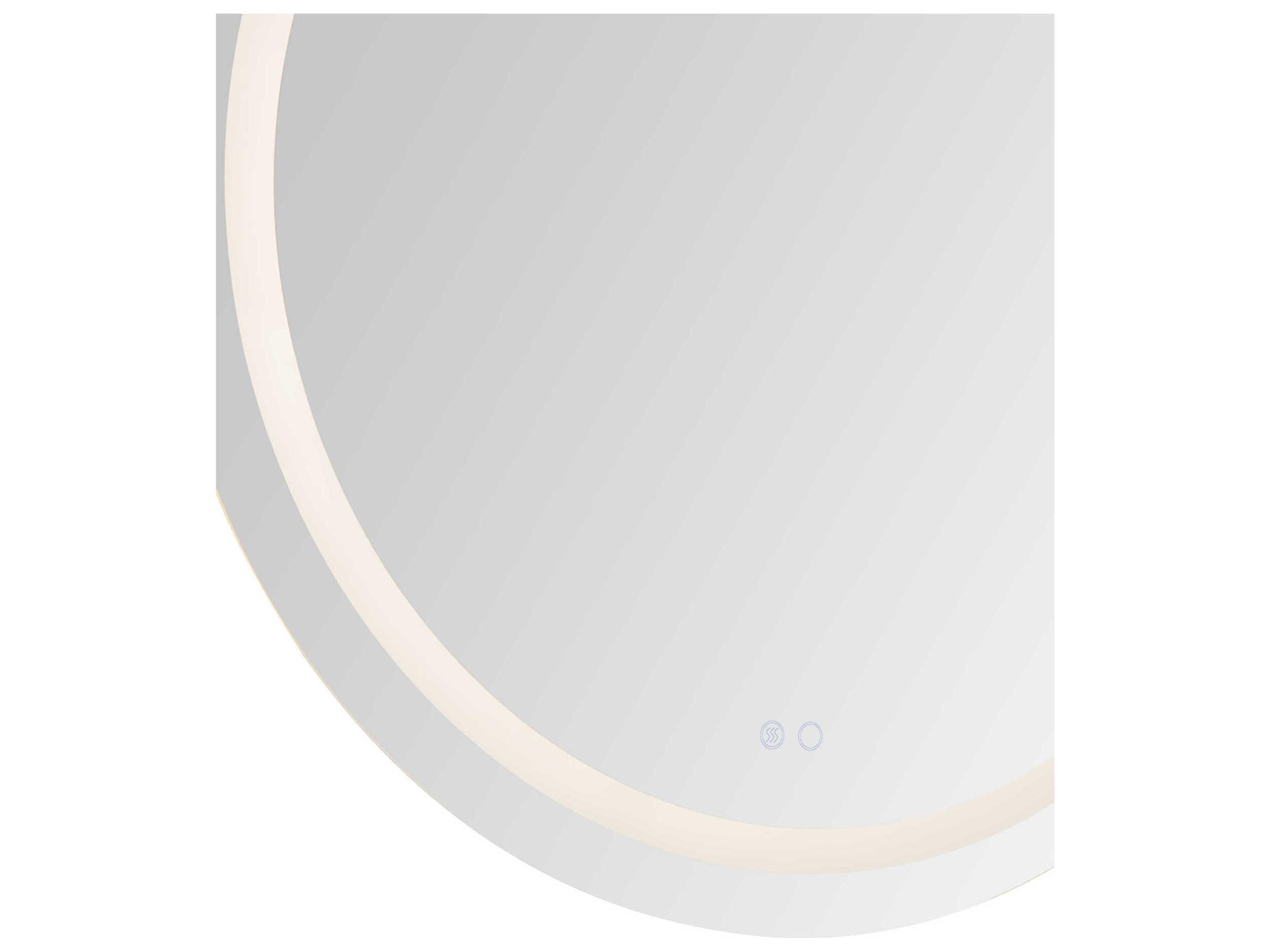 Kuzco Lighting Hillmont Sandblasted Merc Edge Round Wall Mirror