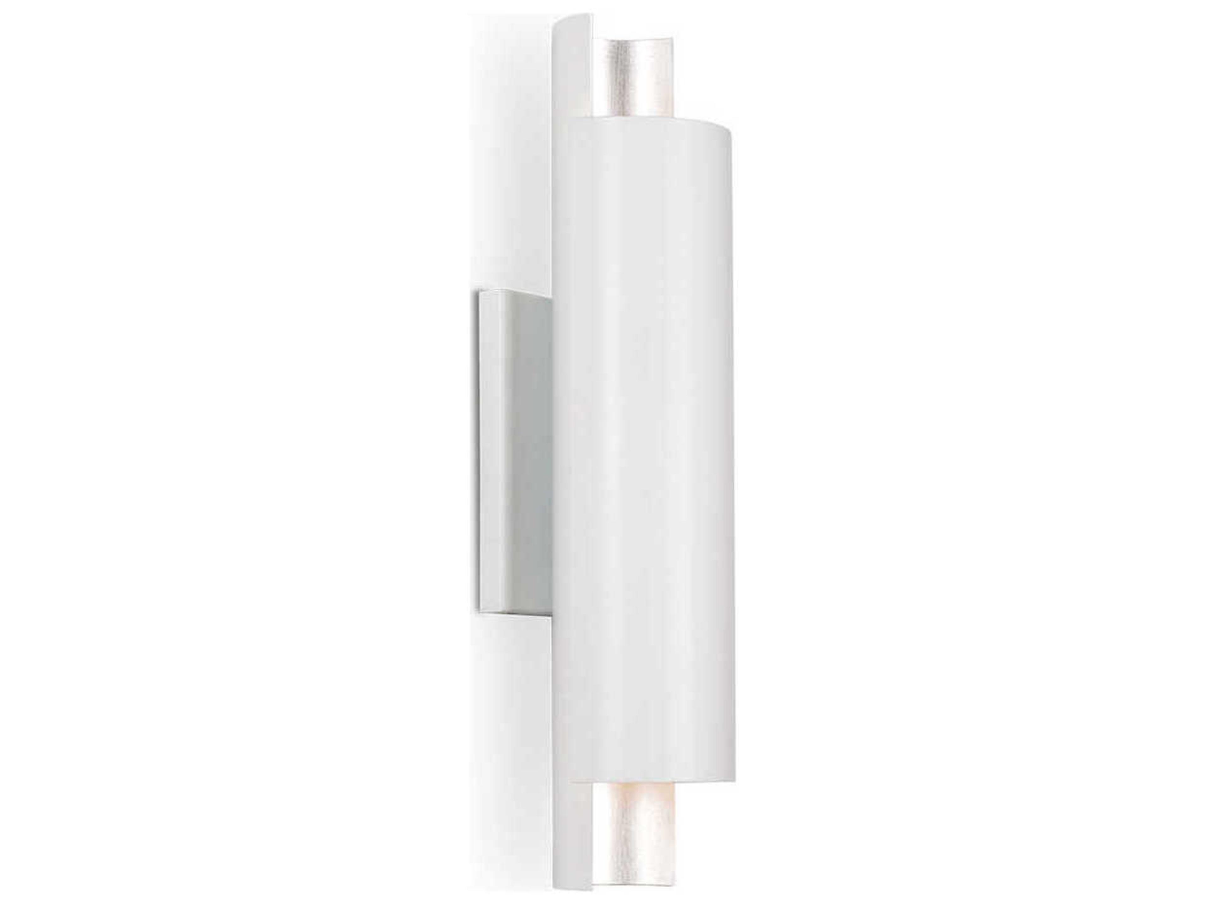 Dela White Silver Wall Sconce