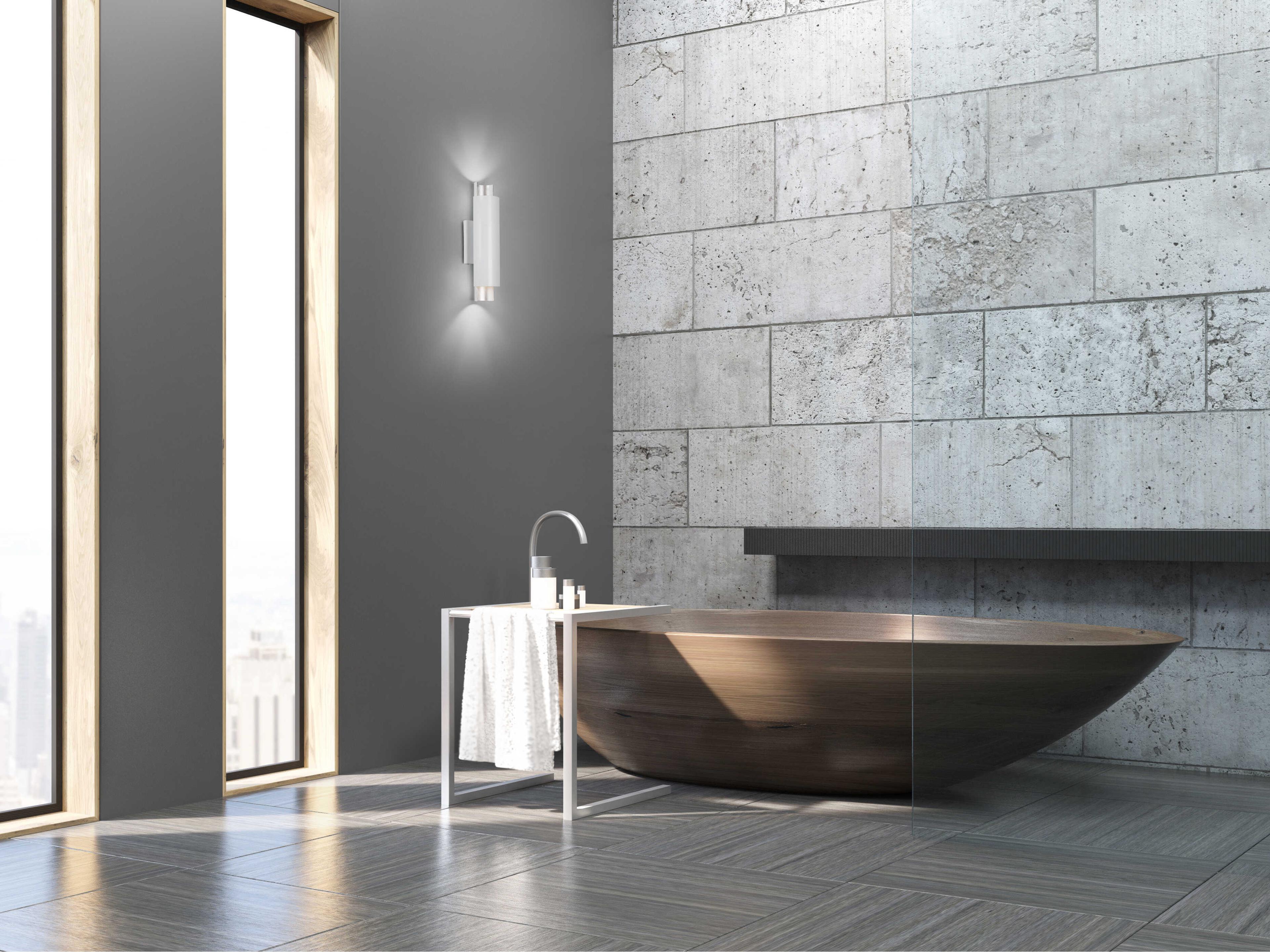 Kuzco Lighting Dela White Silver Wall Sconce