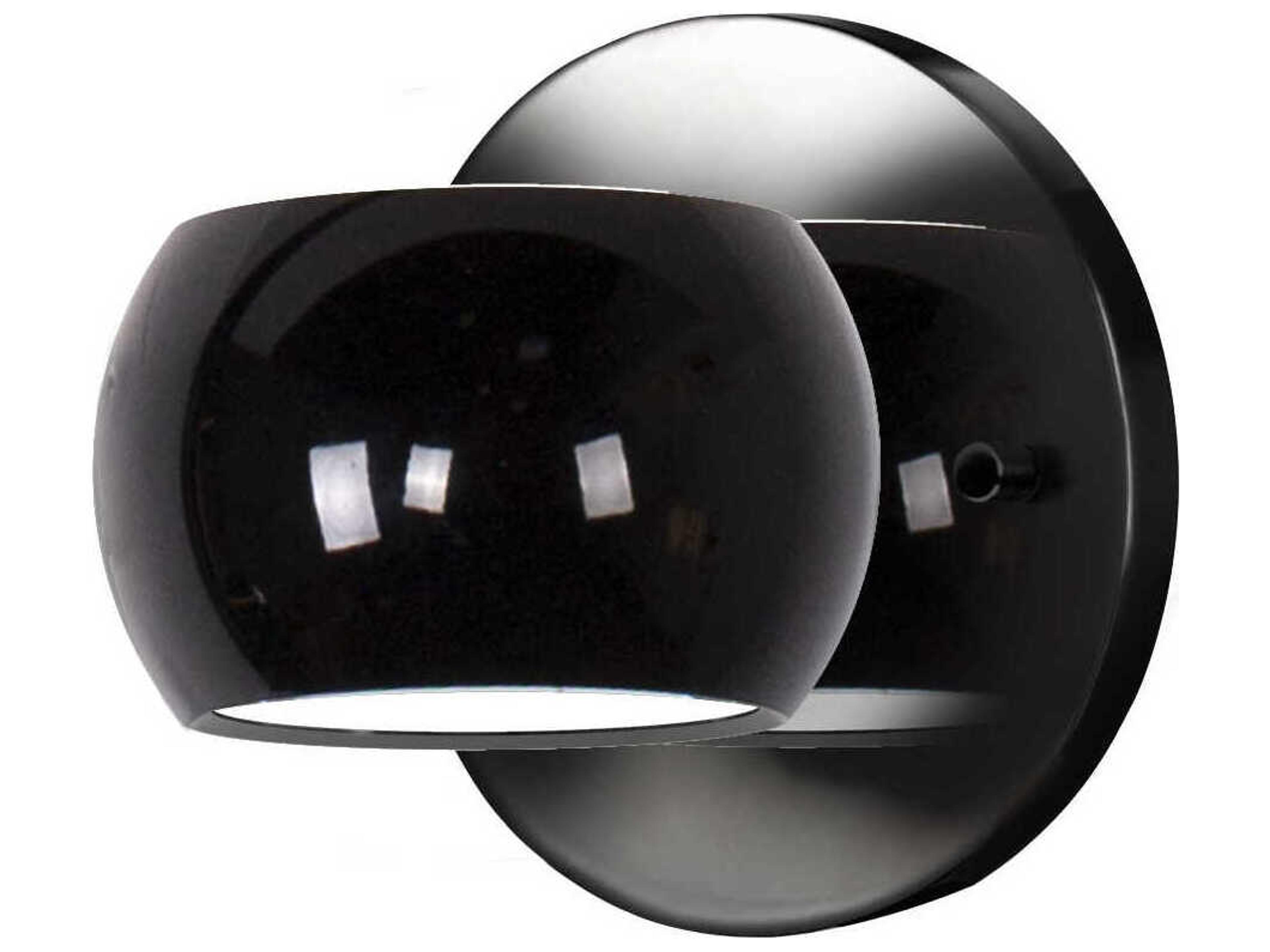 Flux Gloss Black Wall Sconce