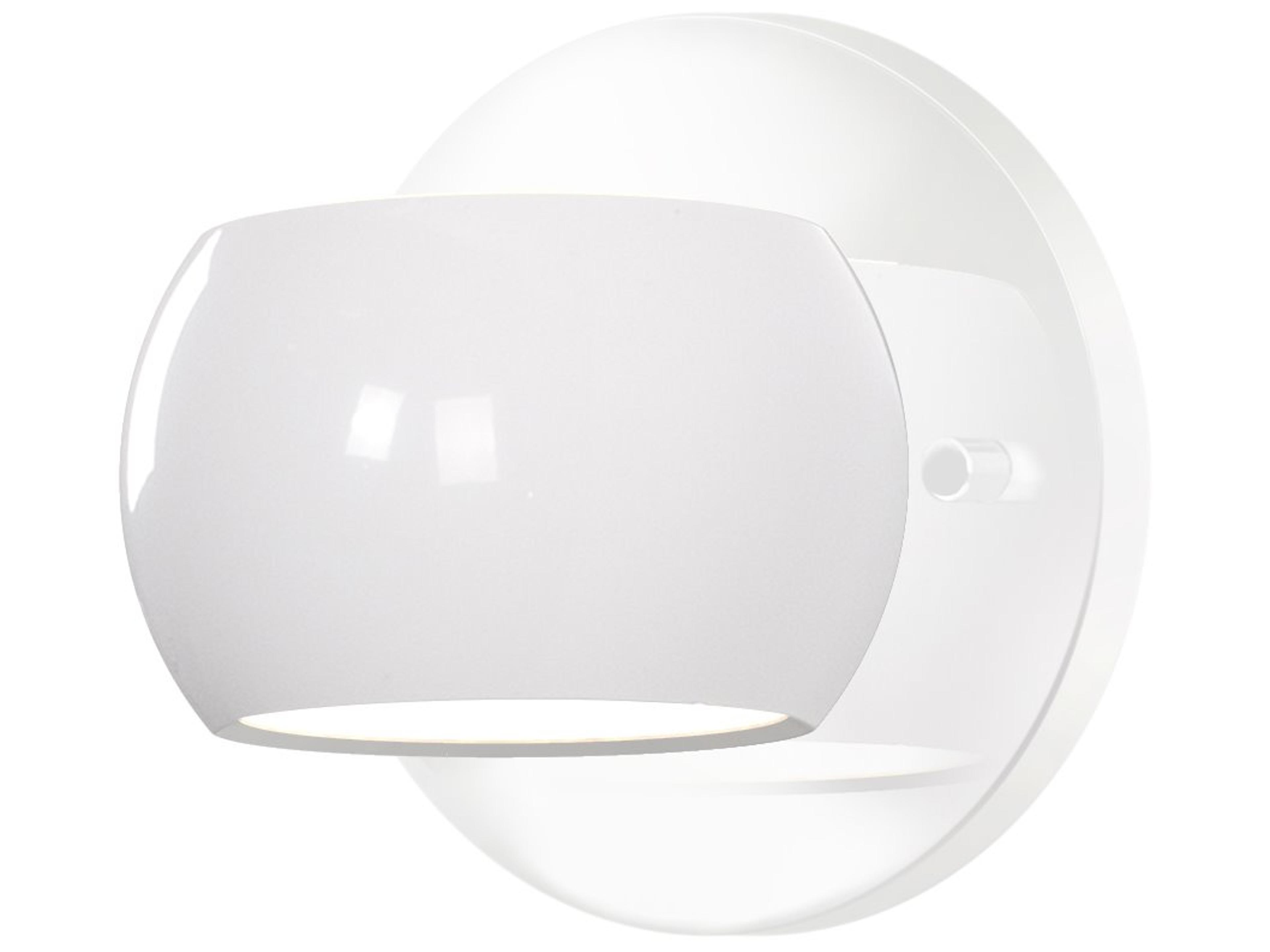 Flux Gloss White Wall Sconce