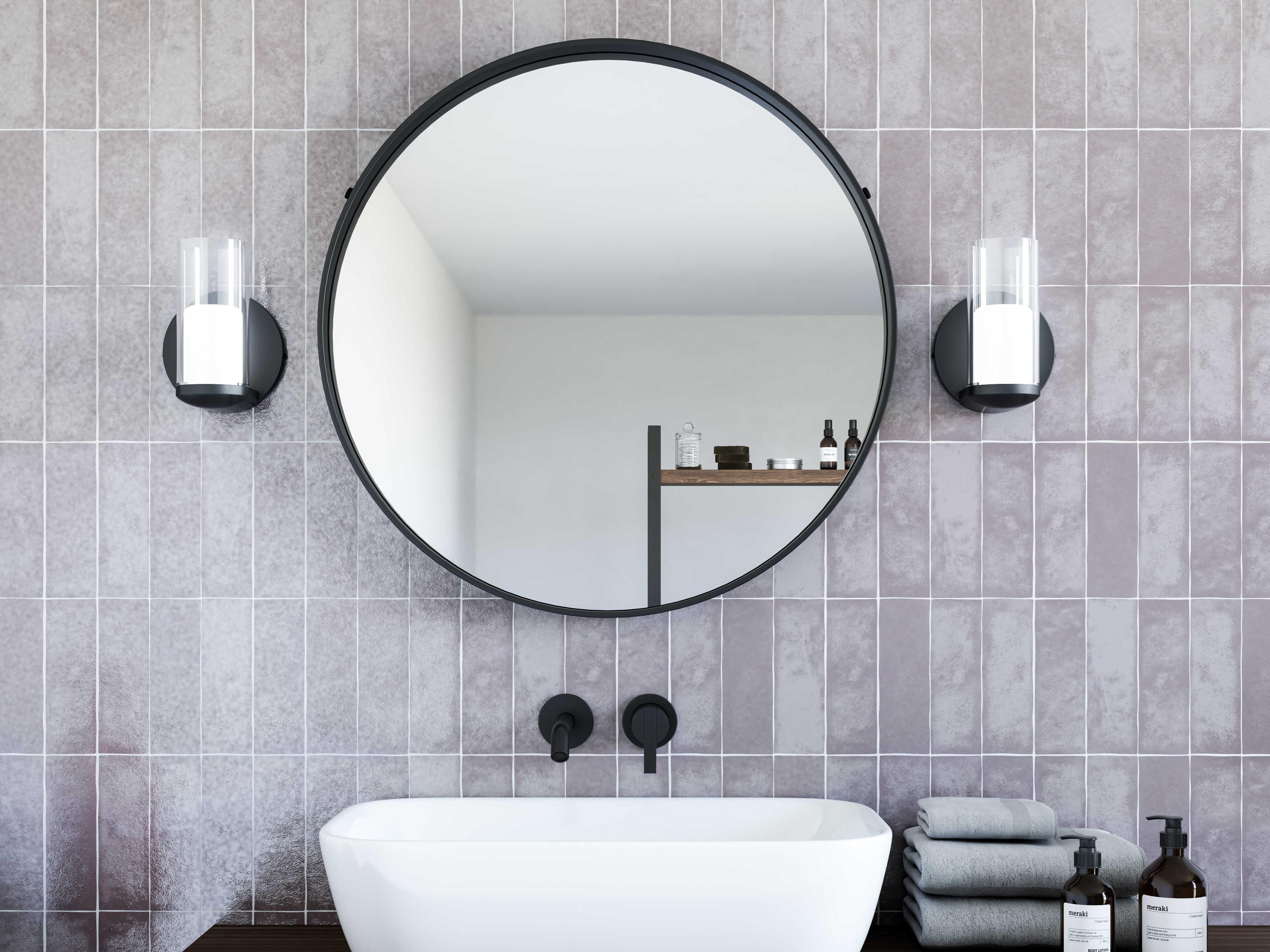 Kuzco Lighting Birch Black Wall Sconce