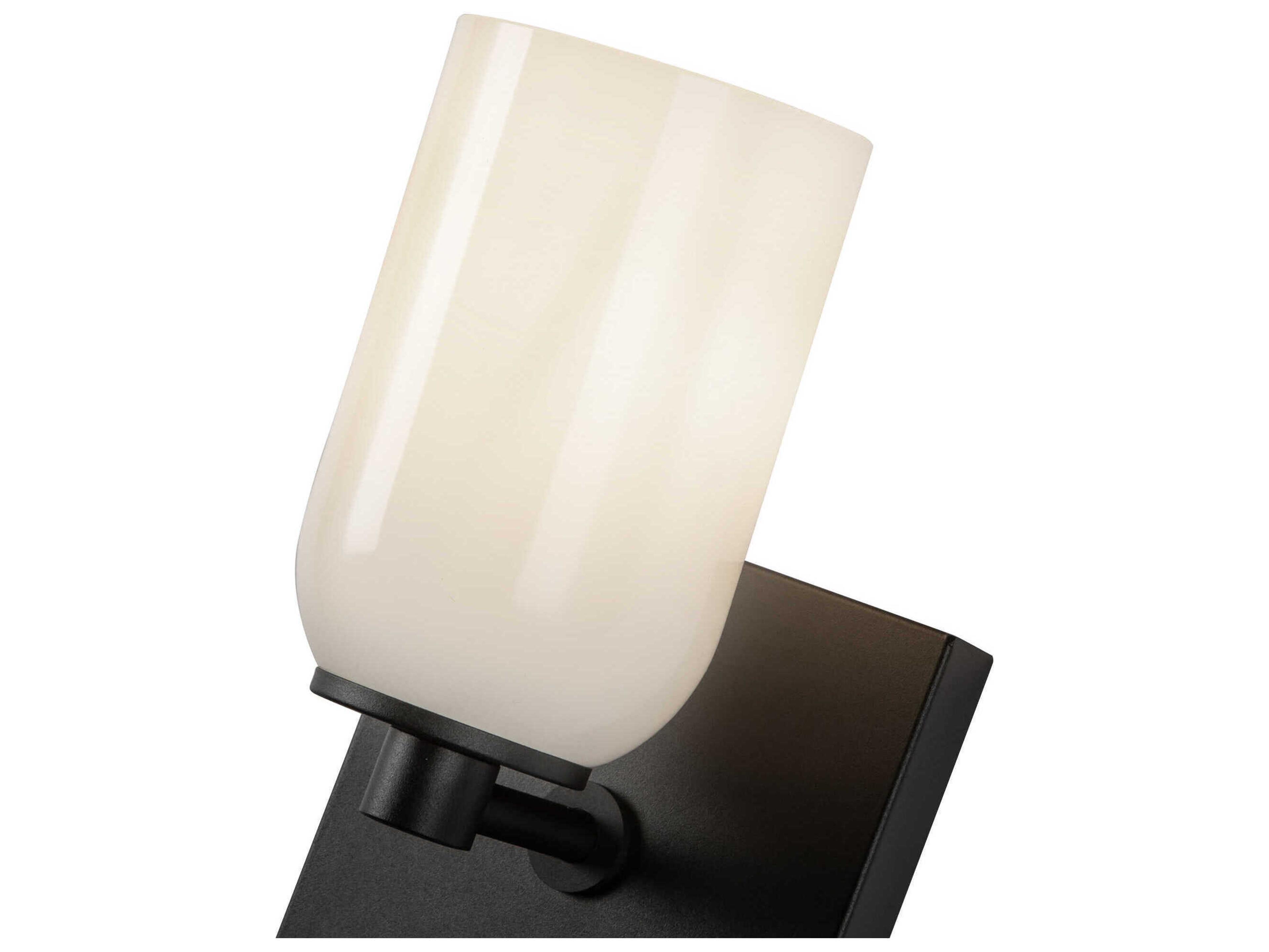 Kuzco Lighting Nola 1-Light Black Glossy Opal Glass Wall Sconce