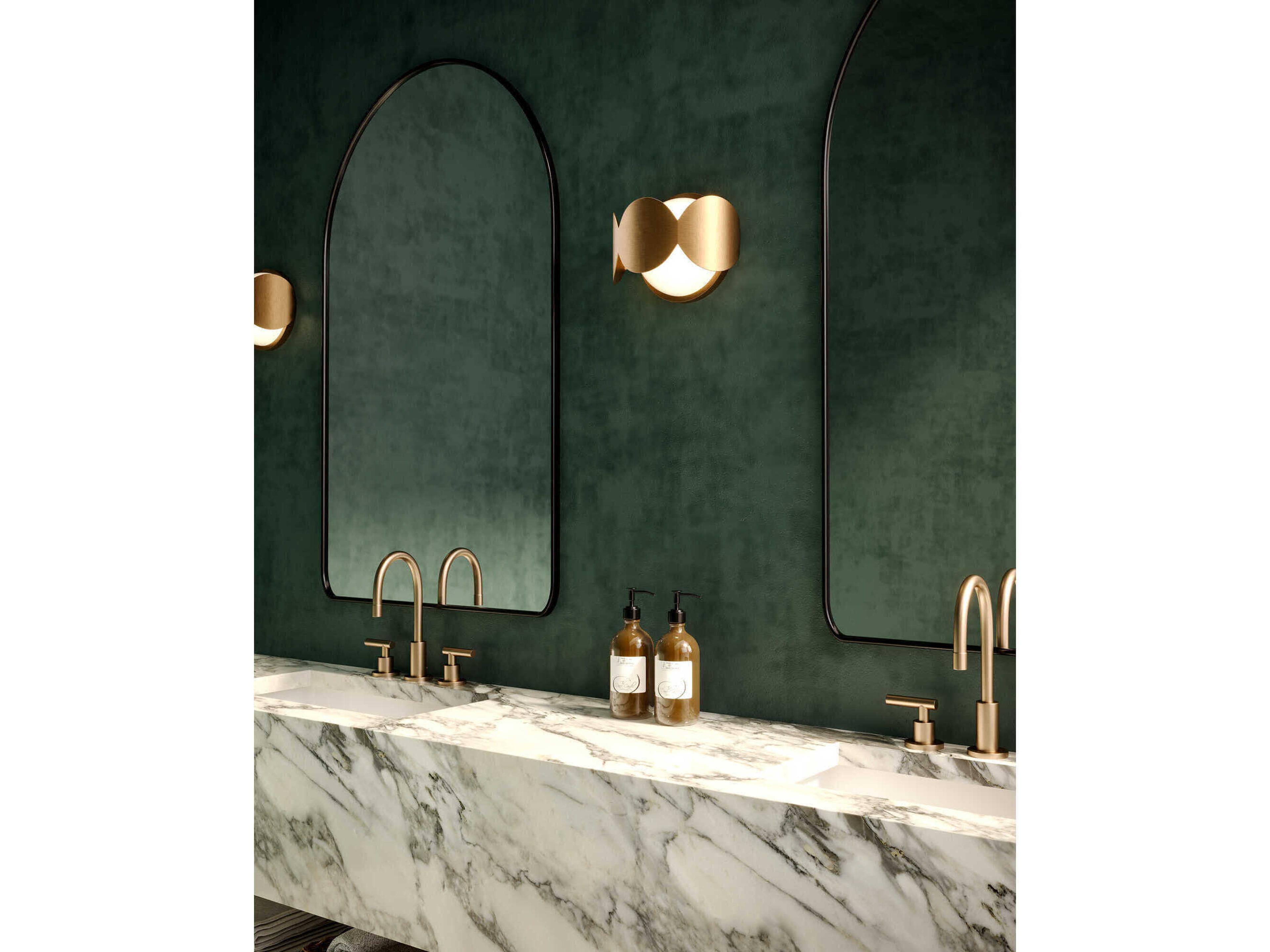 Kuzco Lighting Ciel 1-Light Brushed Gold Wall Sconce