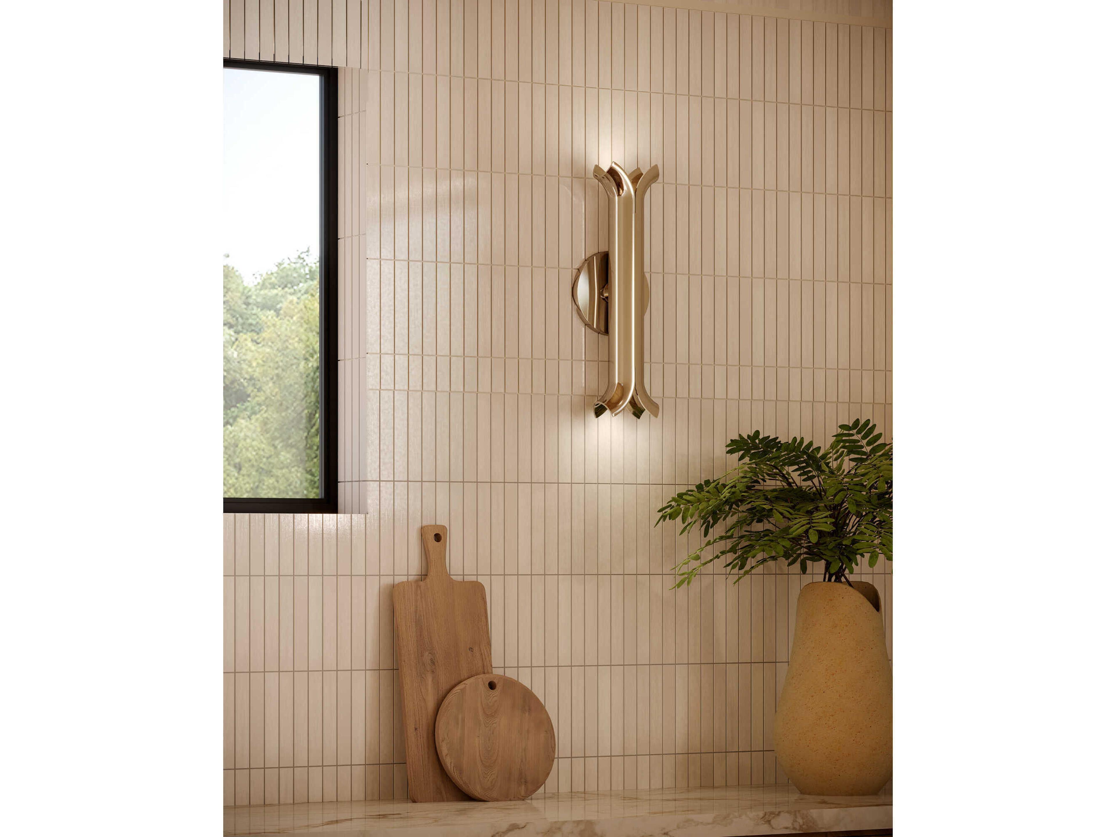 Kuzco Lighting Husk Polished Nickel Wall Sconce