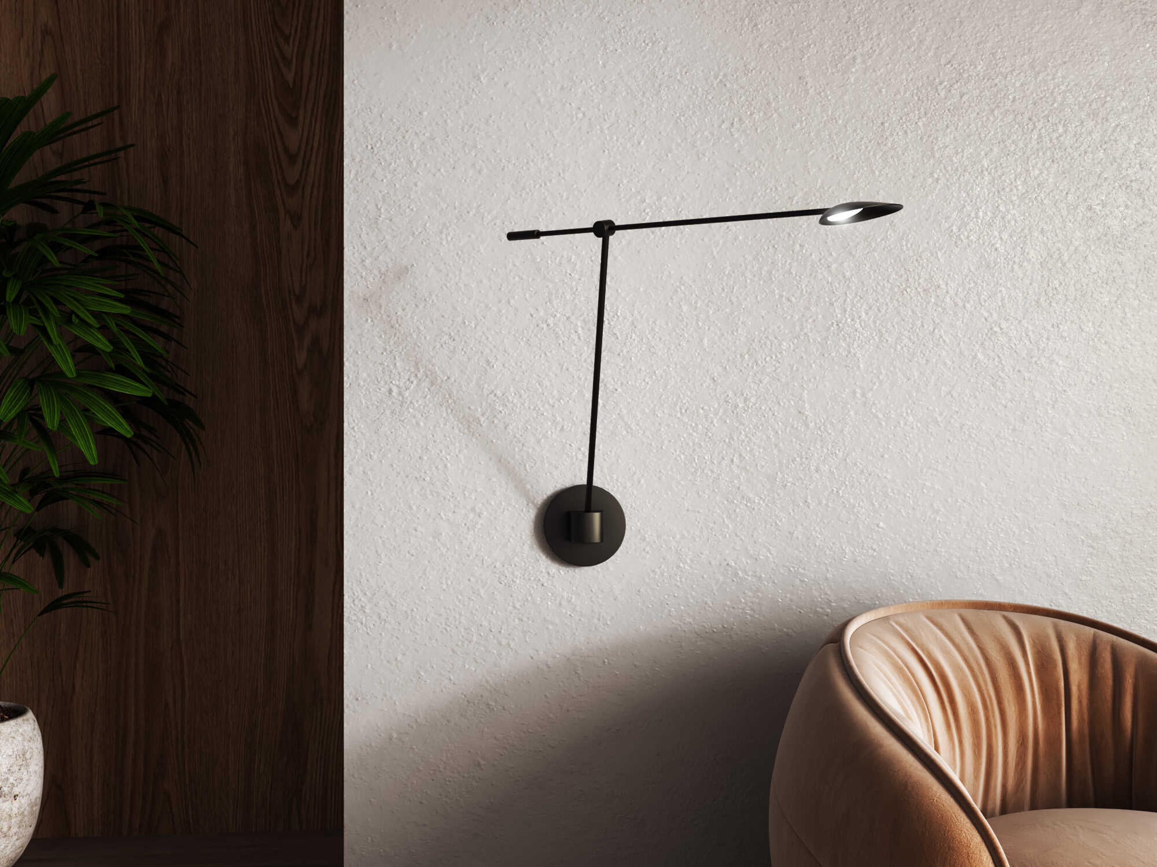 Kuzco Lighting Rotaire Black Swing Wall Sconce