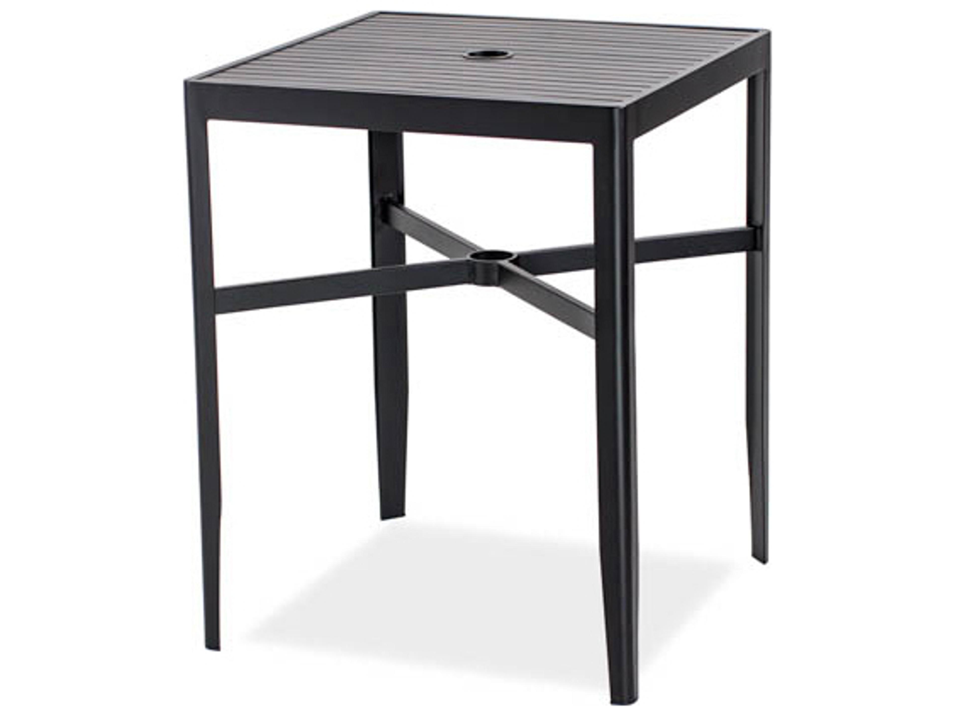 Serene Square Outdoor Patio Bar Table with Hole