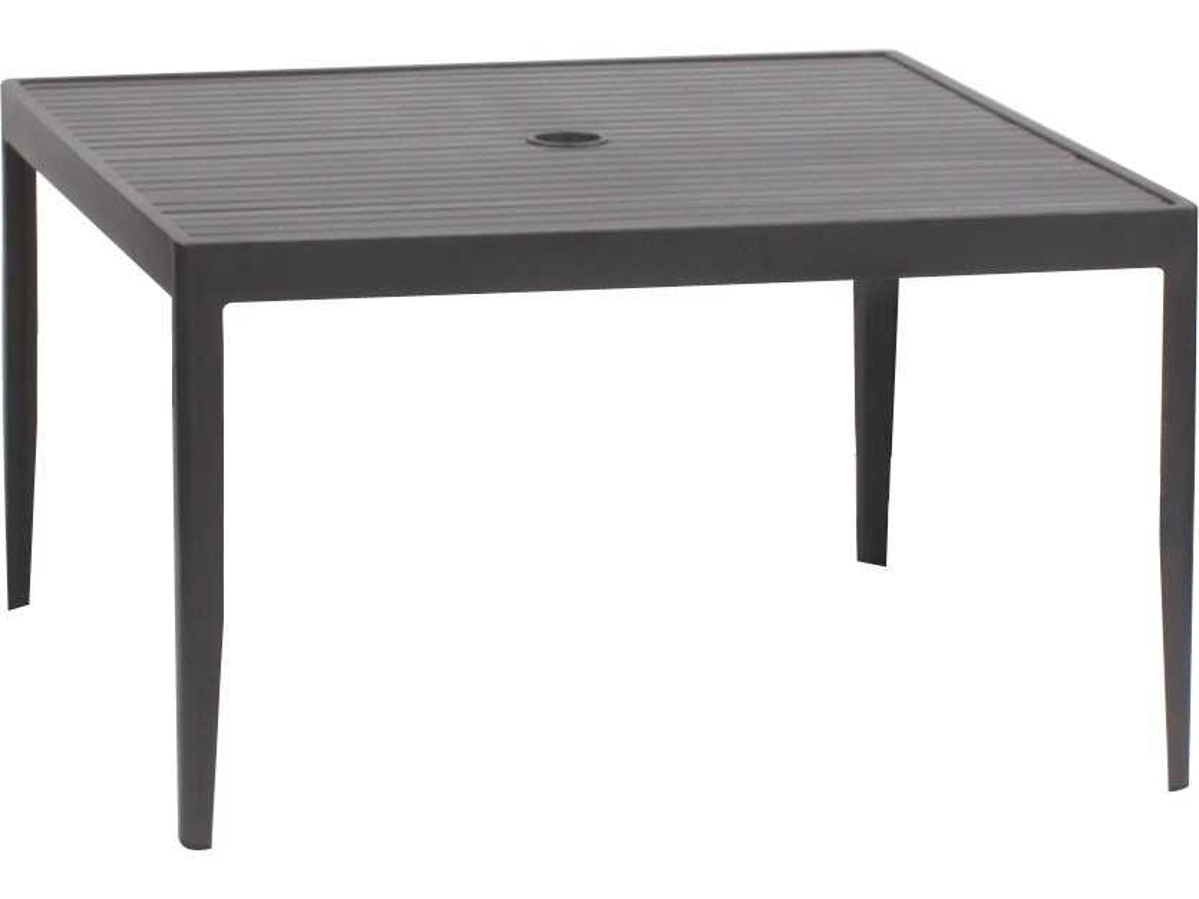 Serene Square Outdoor Patio Chat Table with Hole