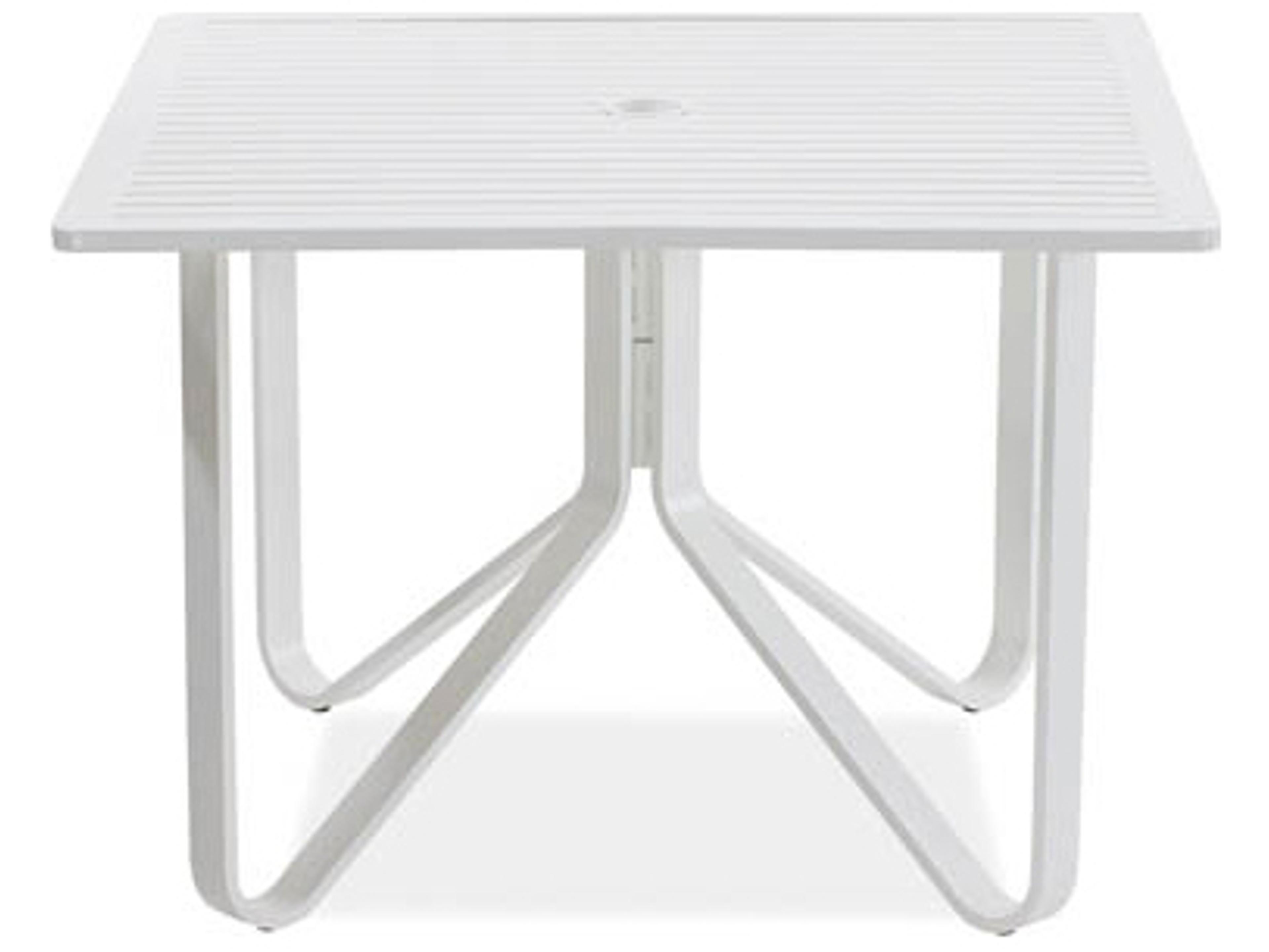 Koverton Chapman Extruded Aluminum Square Patio Dining Table with Umbrella Hole
