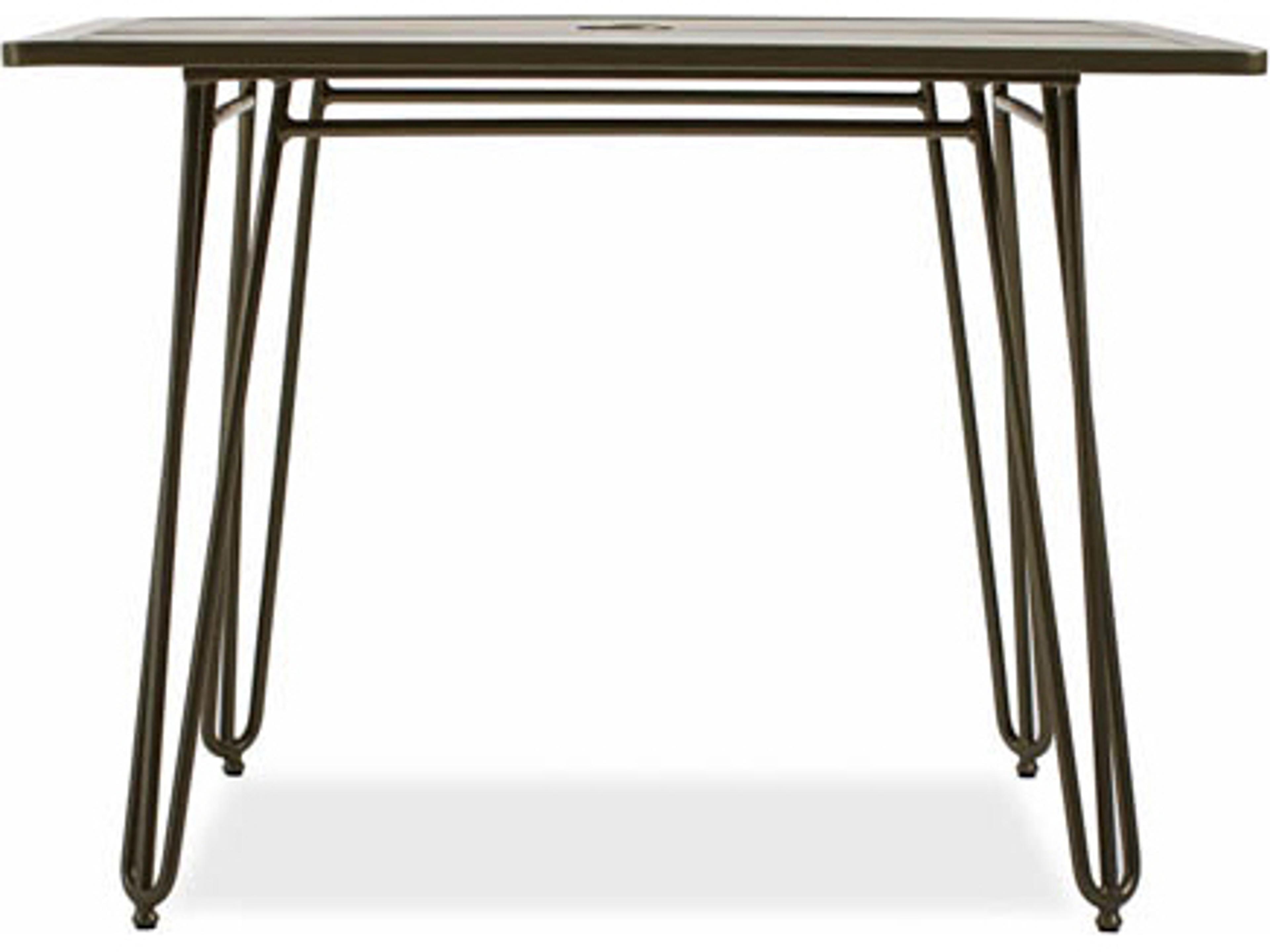 Koverton Form Square Aluminum Patio Dining Table with Hole