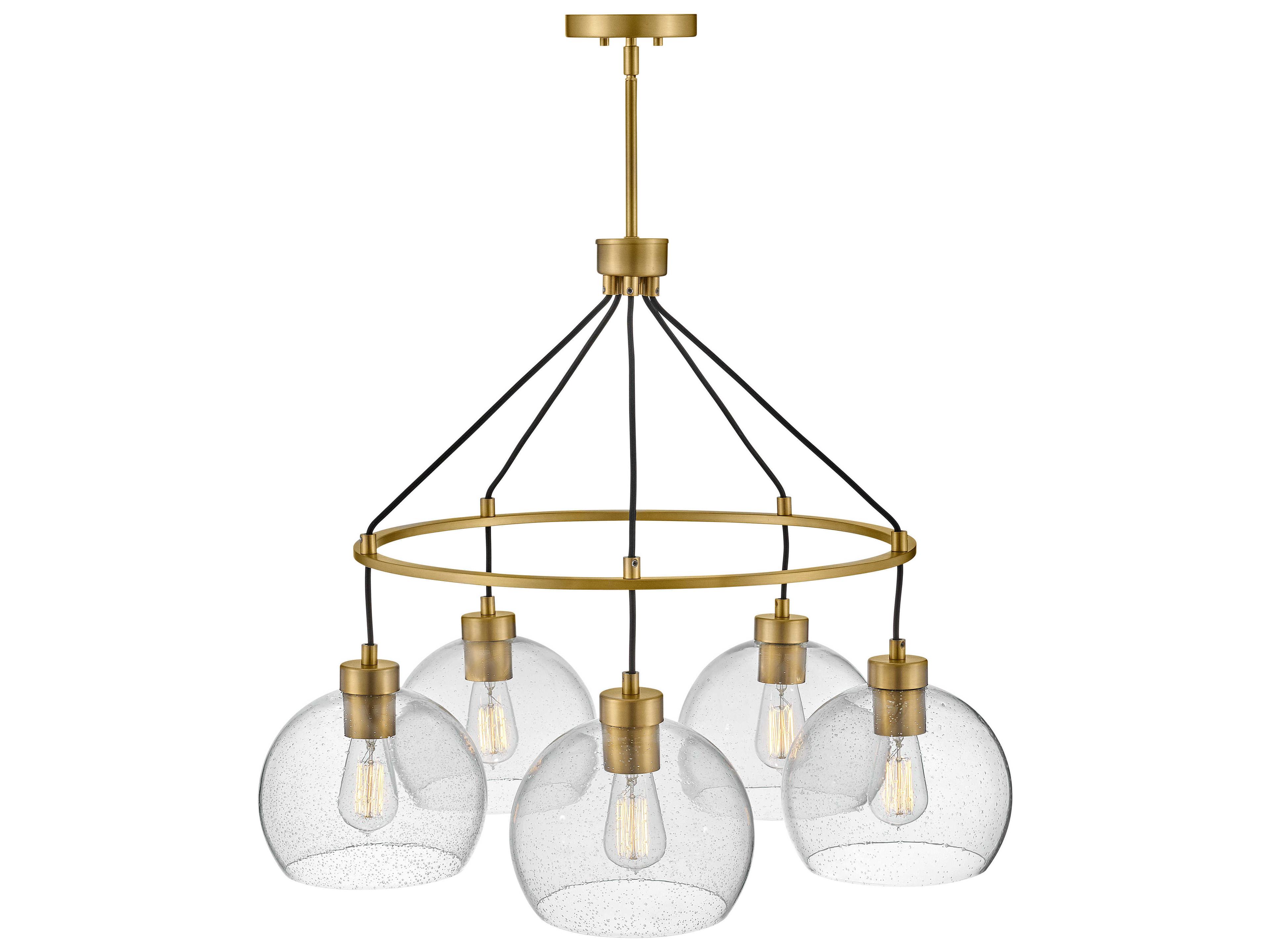 Lark Living Rumi 5-Light Lacquered Brass Globe Chandelier