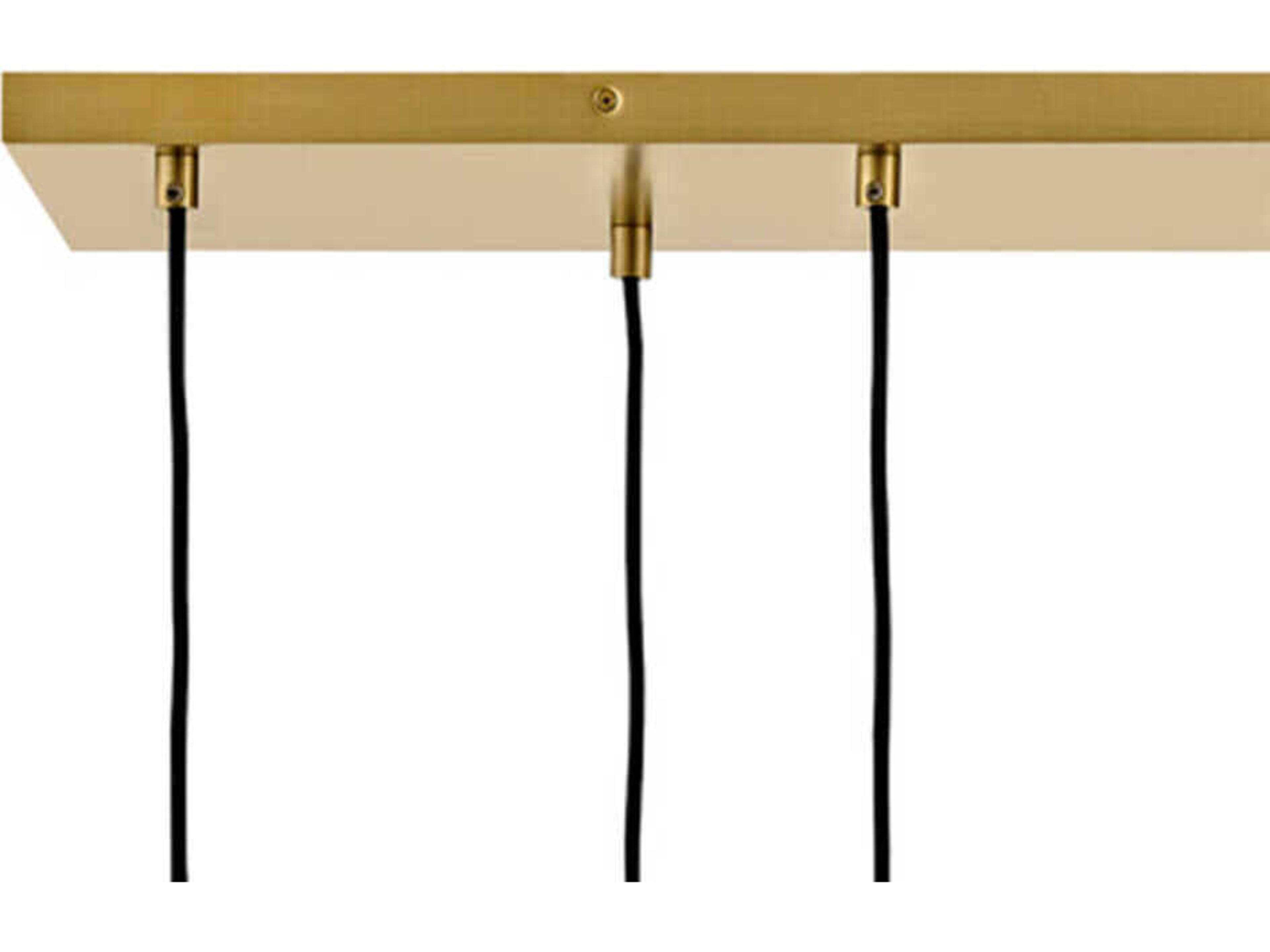 Lark Living Rumi 7-Light Lacquered Brass Bronze Globe Linear Island Pendant