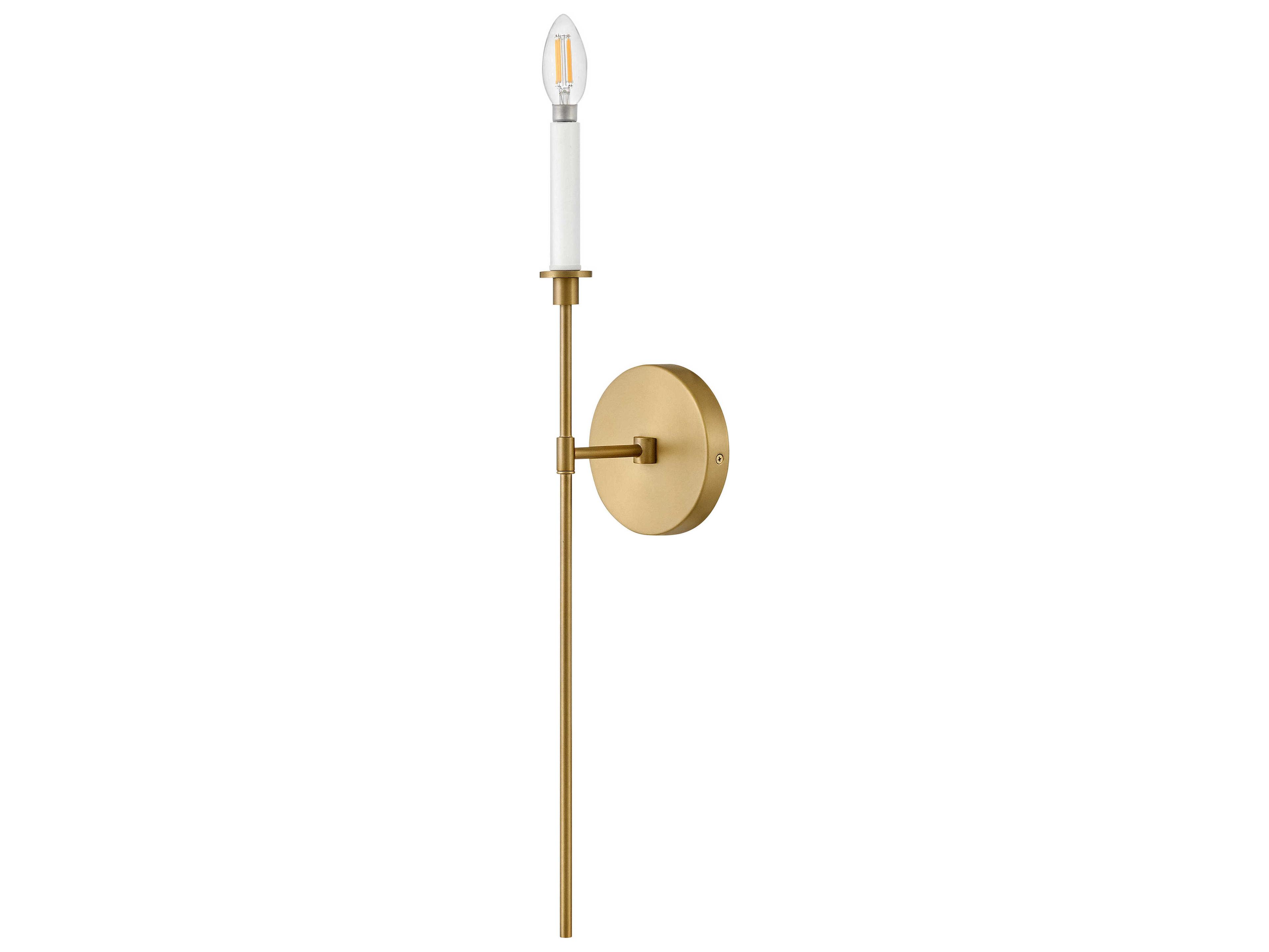 Lark Living Hux 1-Light Lacquered Brass Warm White Wall Sconce