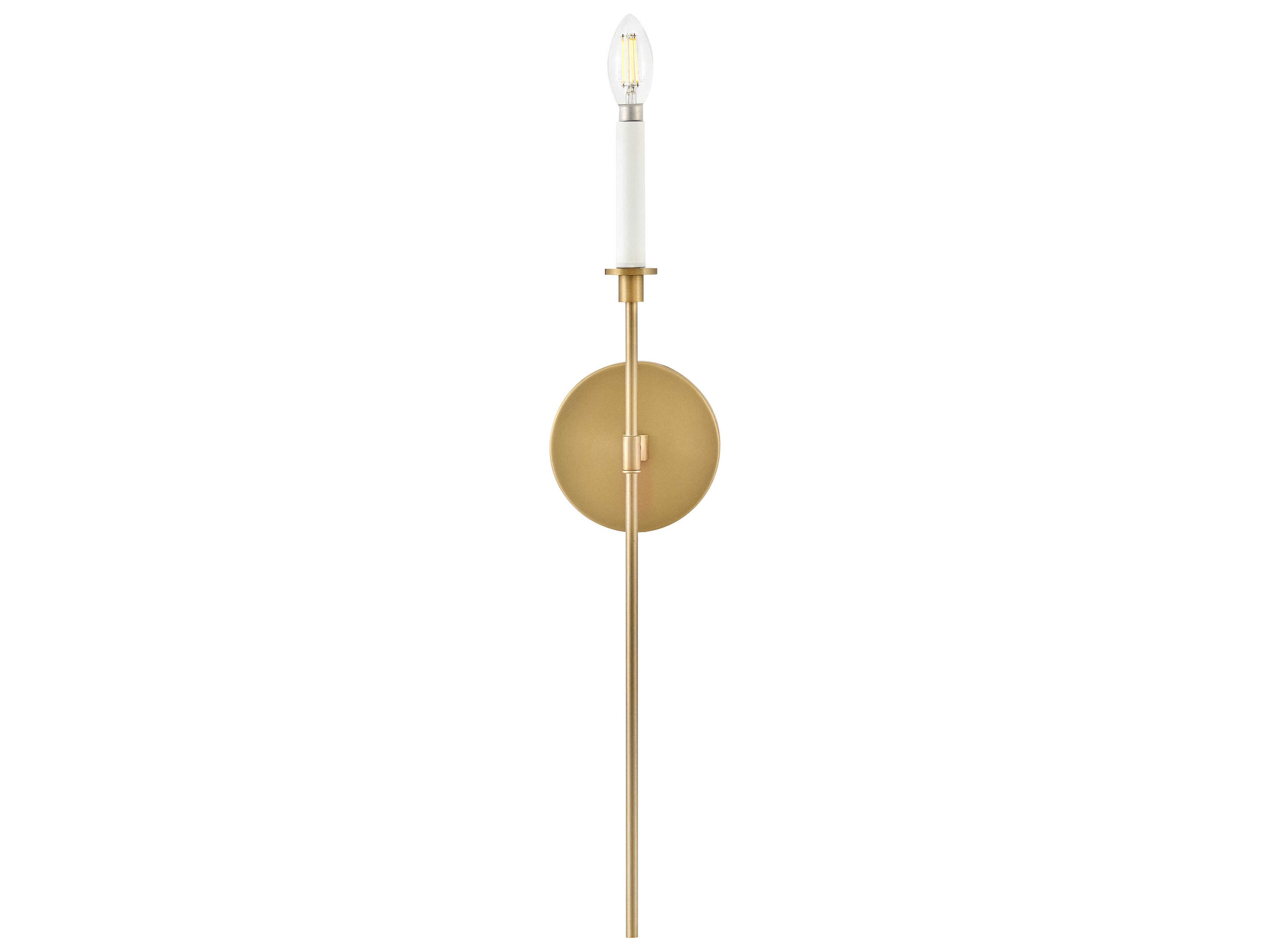 Lark Living Hux 1-Light Lacquered Brass Warm White Wall Sconce
