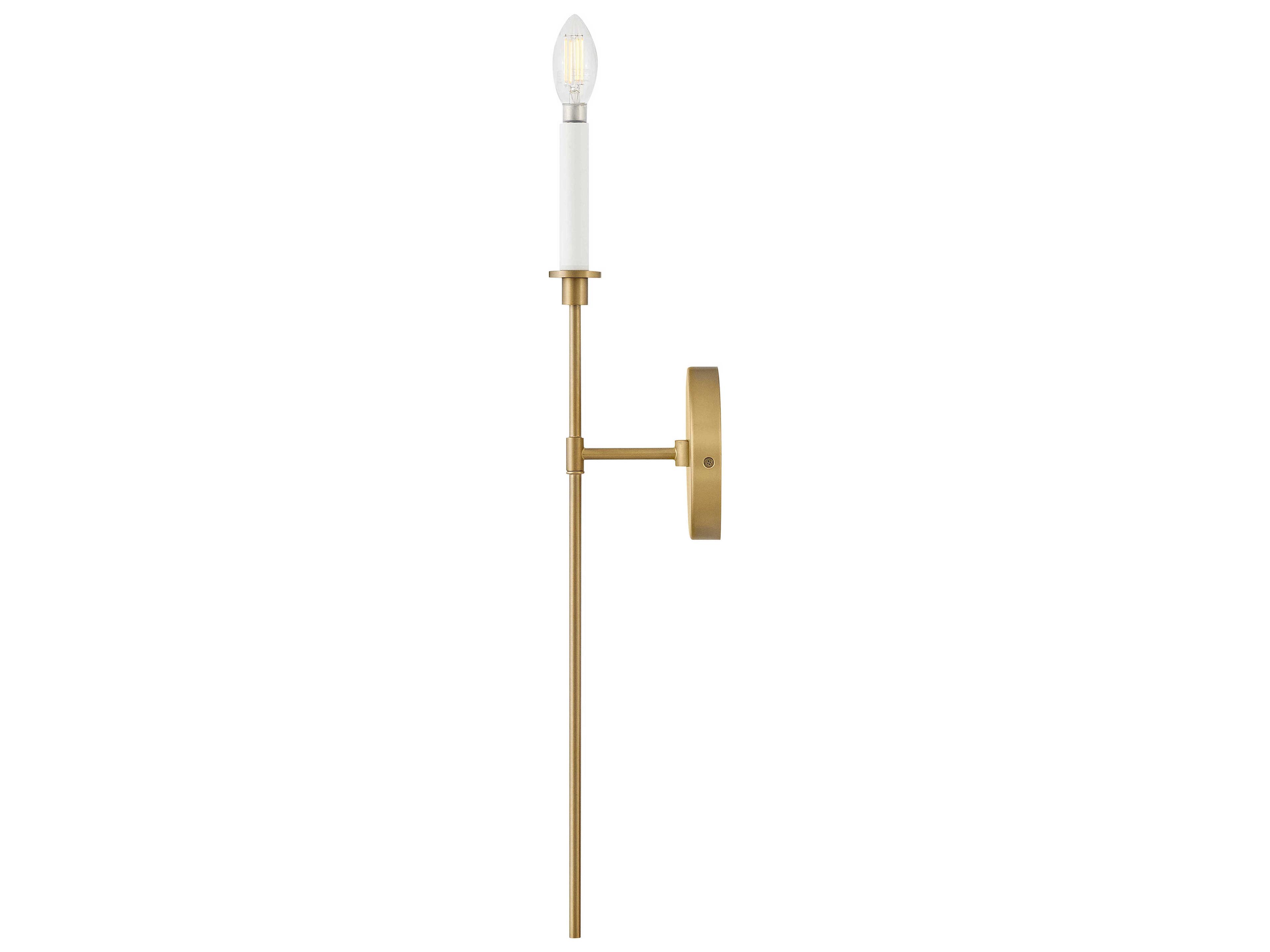 Lark Living Hux 1-Light Lacquered Brass Warm White Wall Sconce