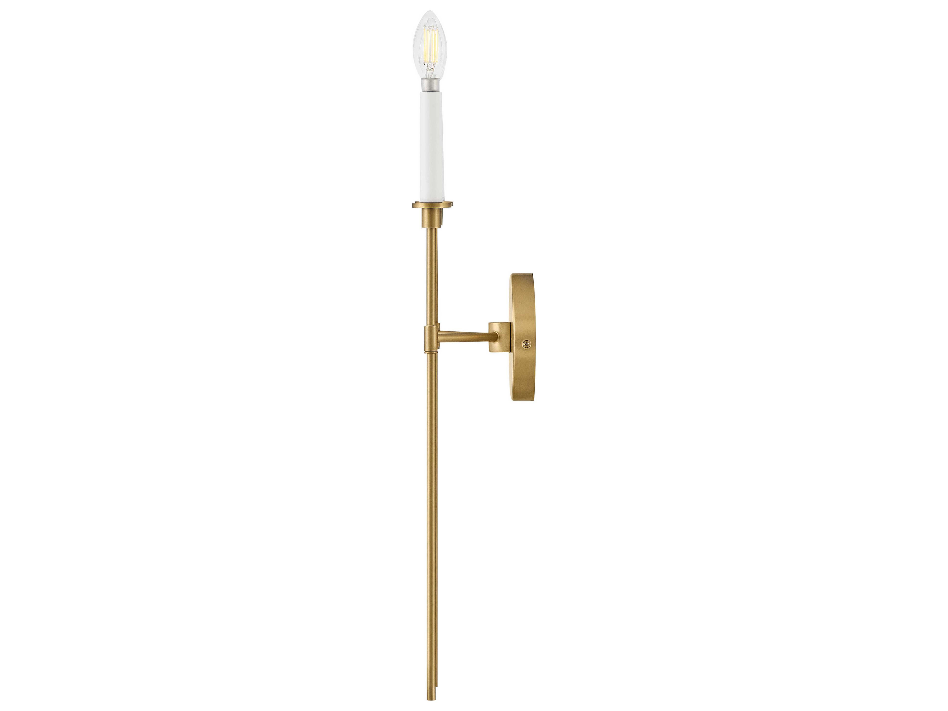 Lark Living Hux 2-Light Lacquered Brass Warm White Wall Sconce