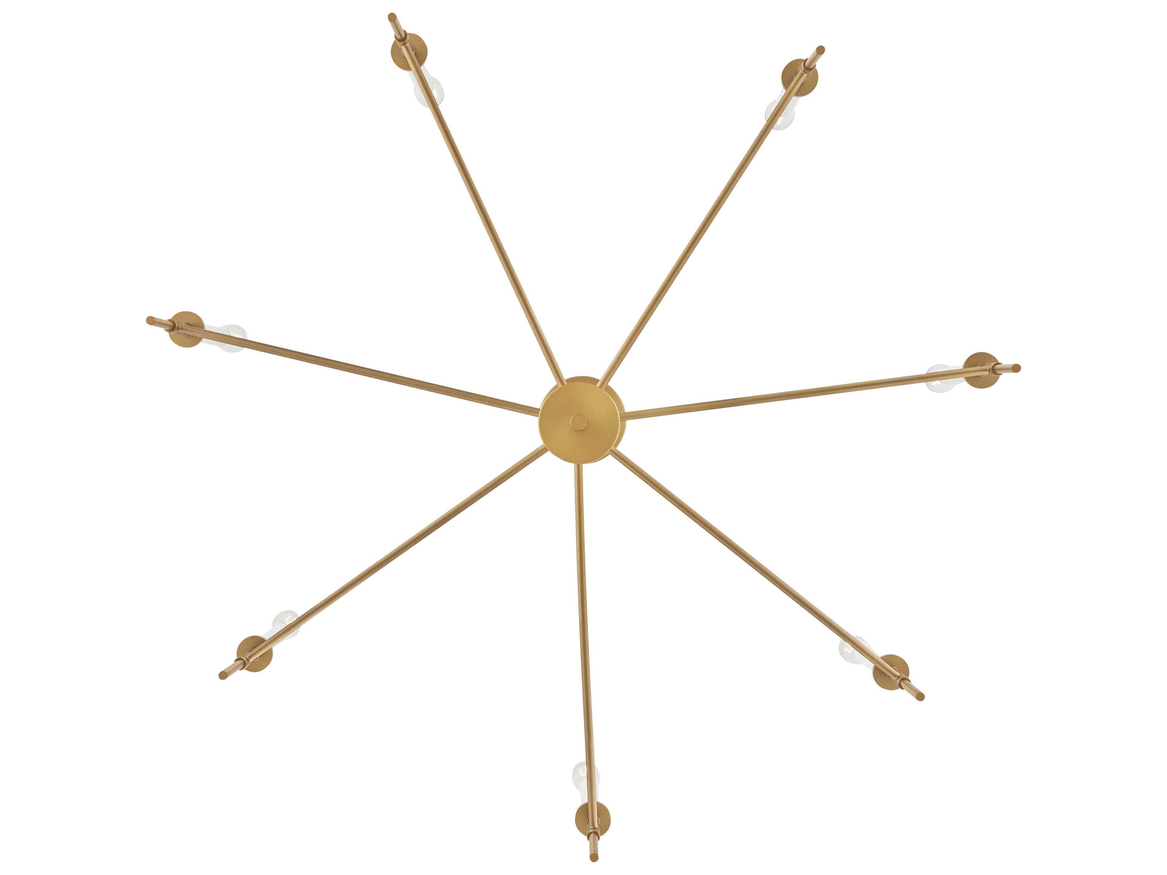 Lark Living Hux 7-Light Lacquered Brass Warm White Candelabra Chandelier