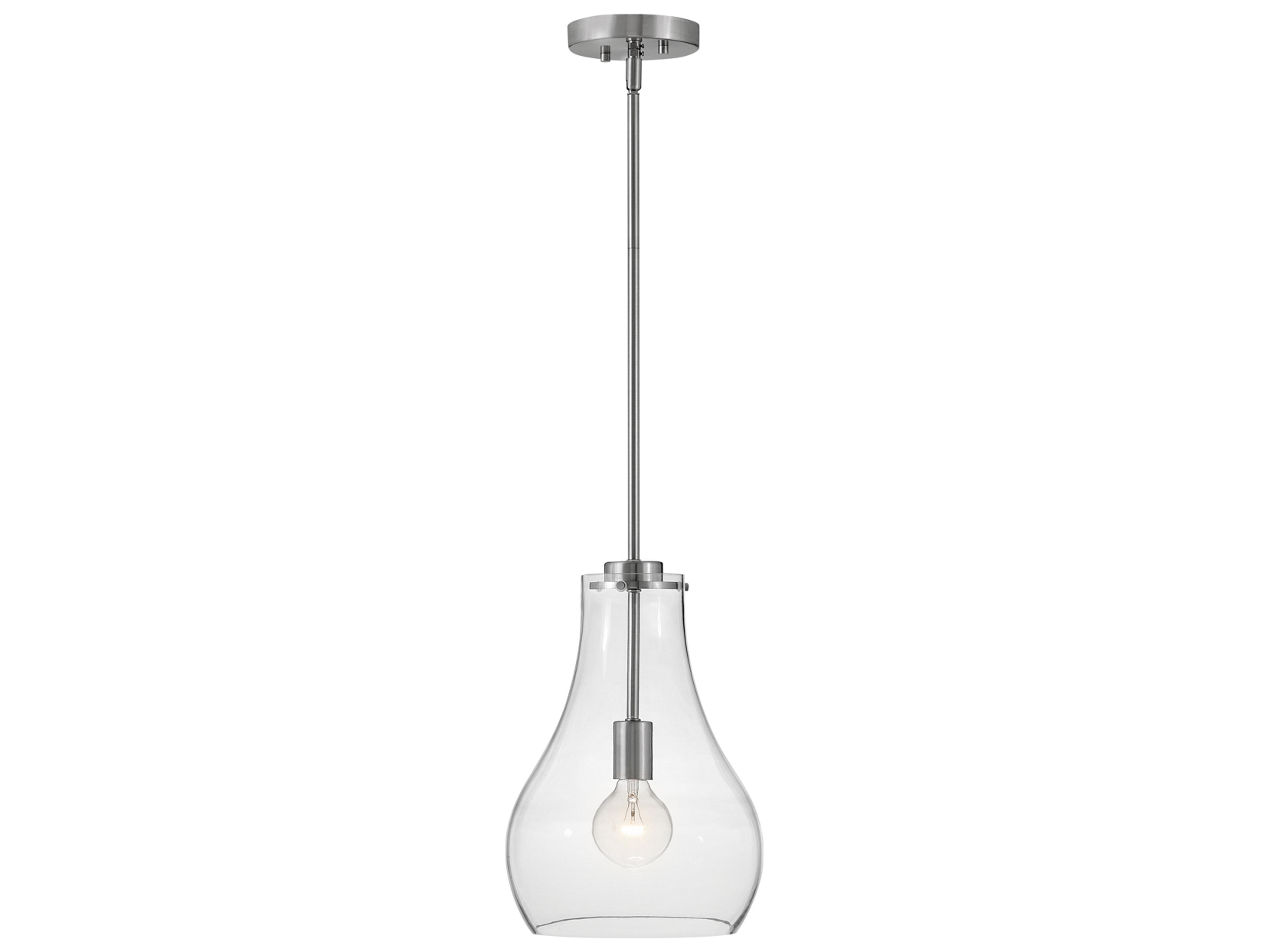Frankie 1-Light Brushed Nickel Mini Pendant