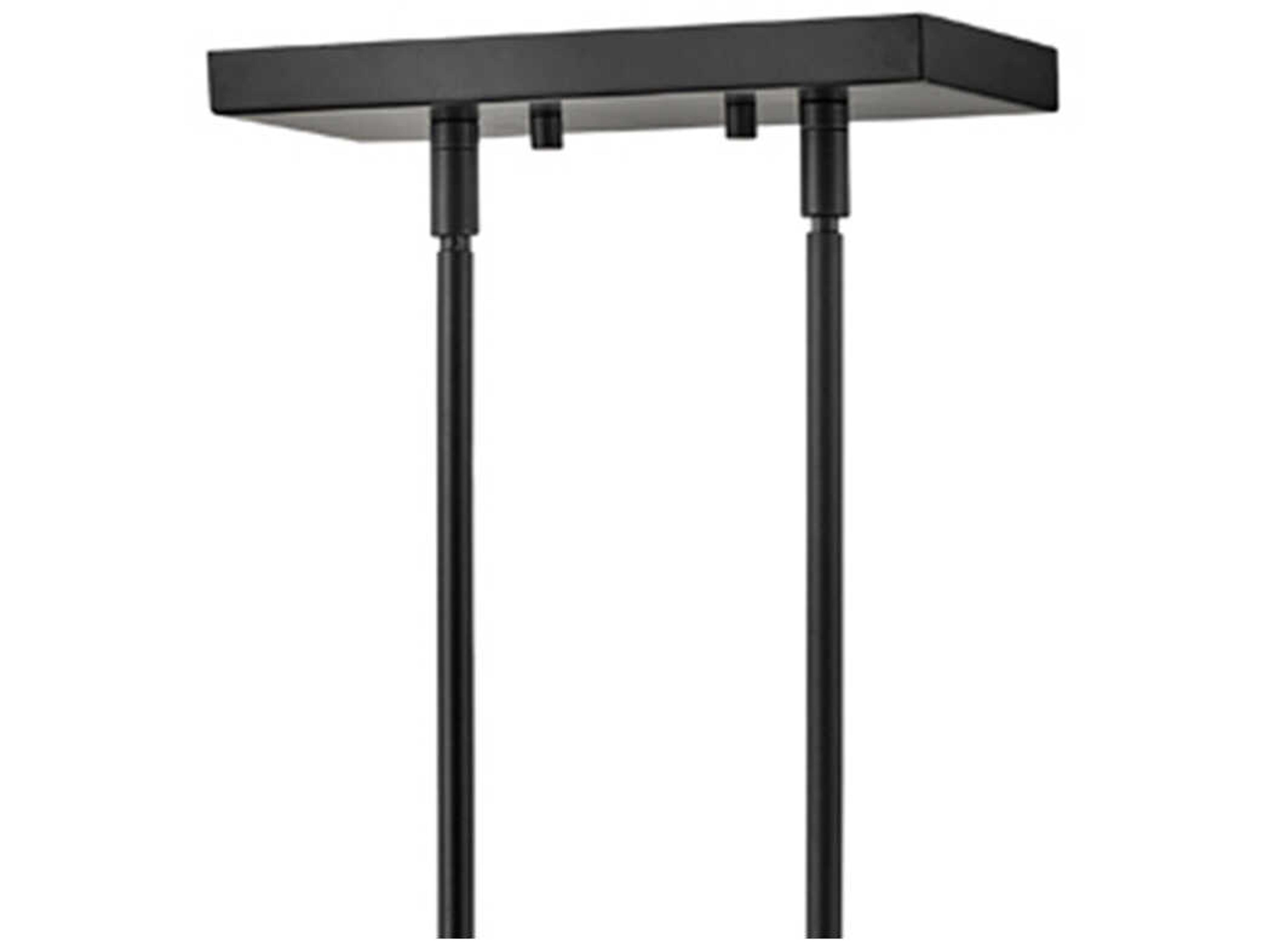 Lark Living Lazlo 7-Light Black Lacquered Brass Linear Island Pendant