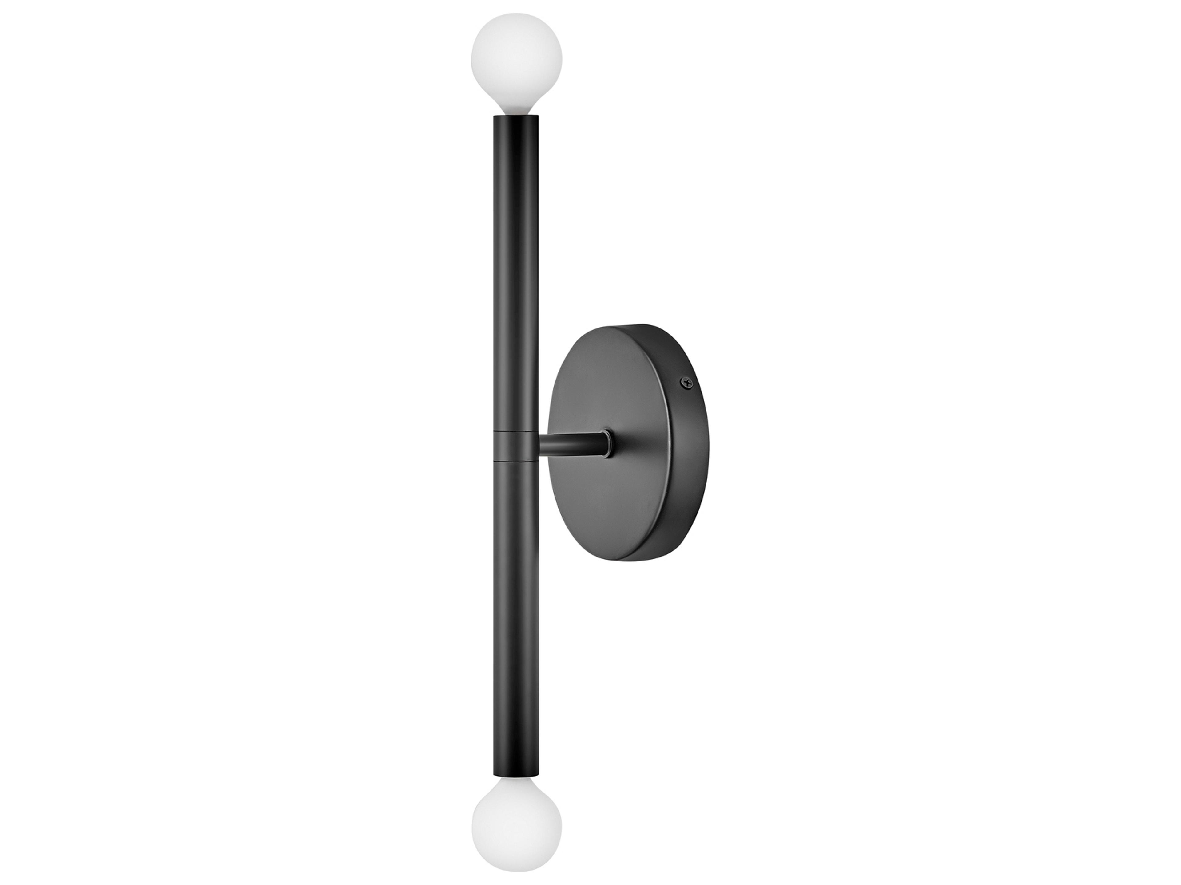 Millie 2-Light Black Wall Sconce