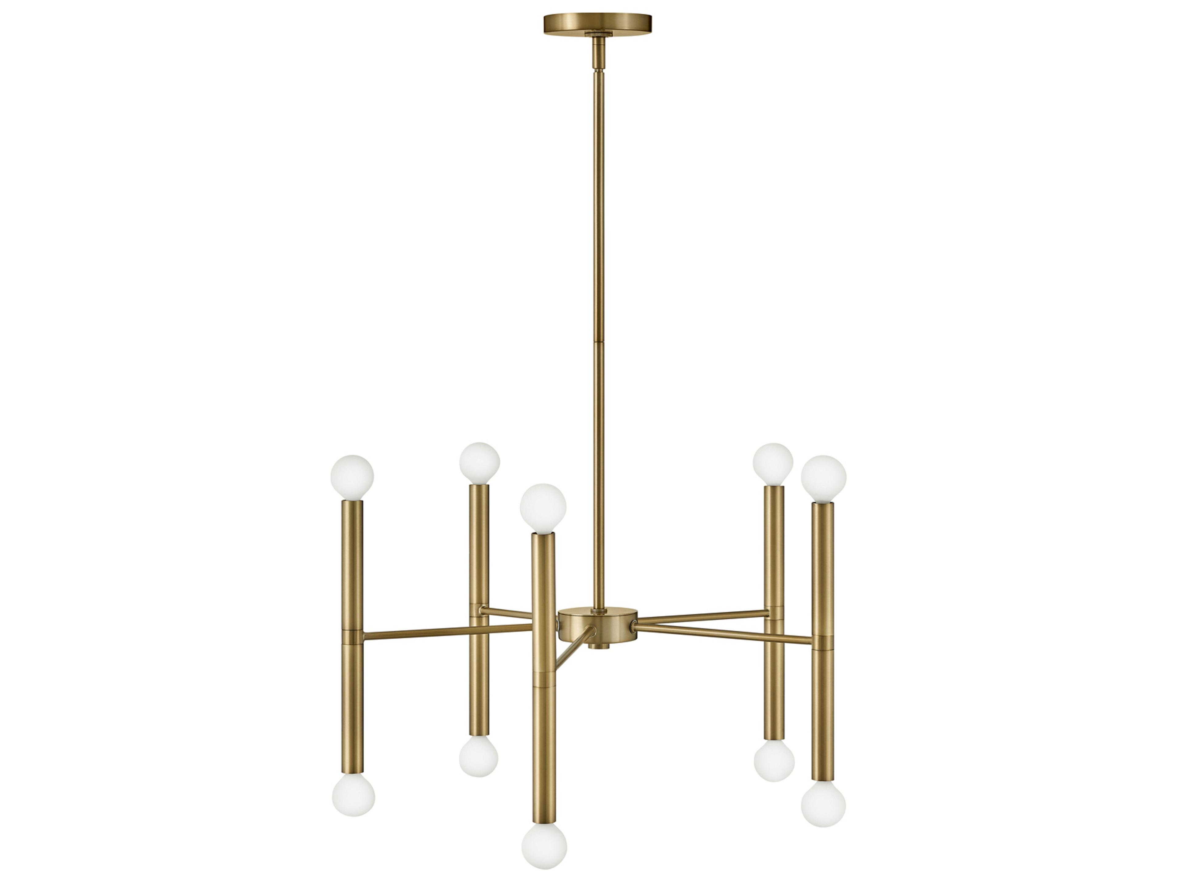 Millie 10-Light Lacquered Brass Chandelier