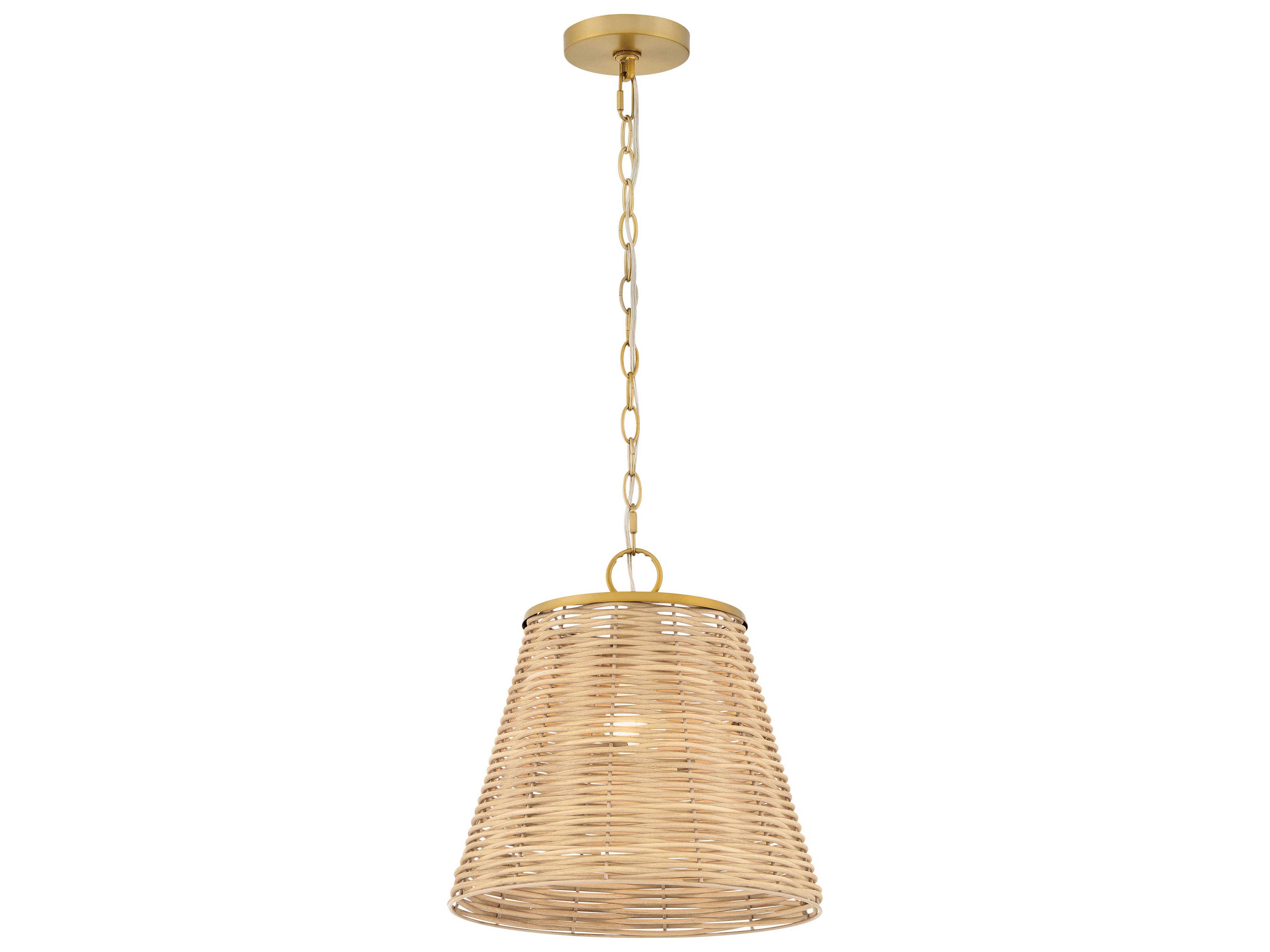 Lark Living Brynn 1-Light Lacquered Brass Drum Pendant