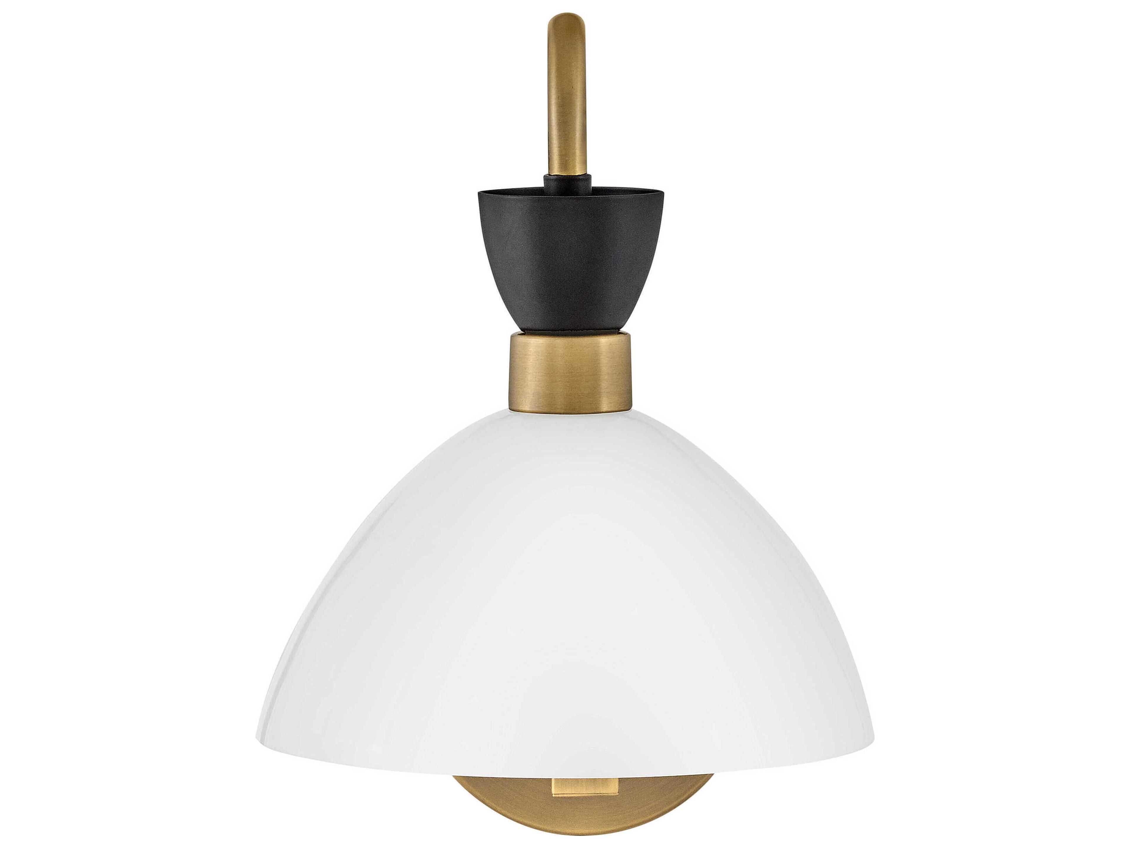 Lark Living Simon 1-Light Black Heritage Brass Swing Wall Sconce