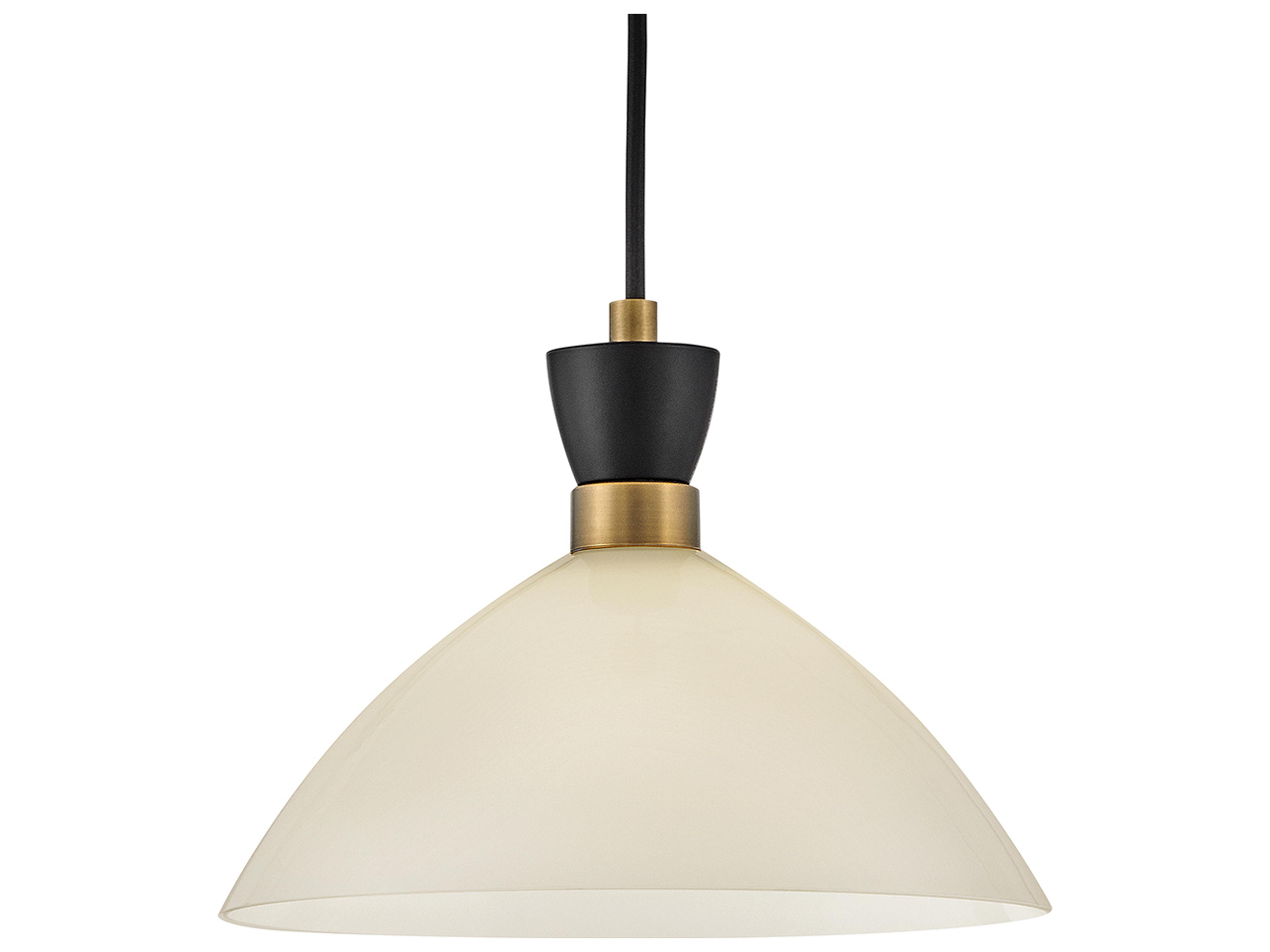 Simon 1-Light Black Heritage Brass Pendant