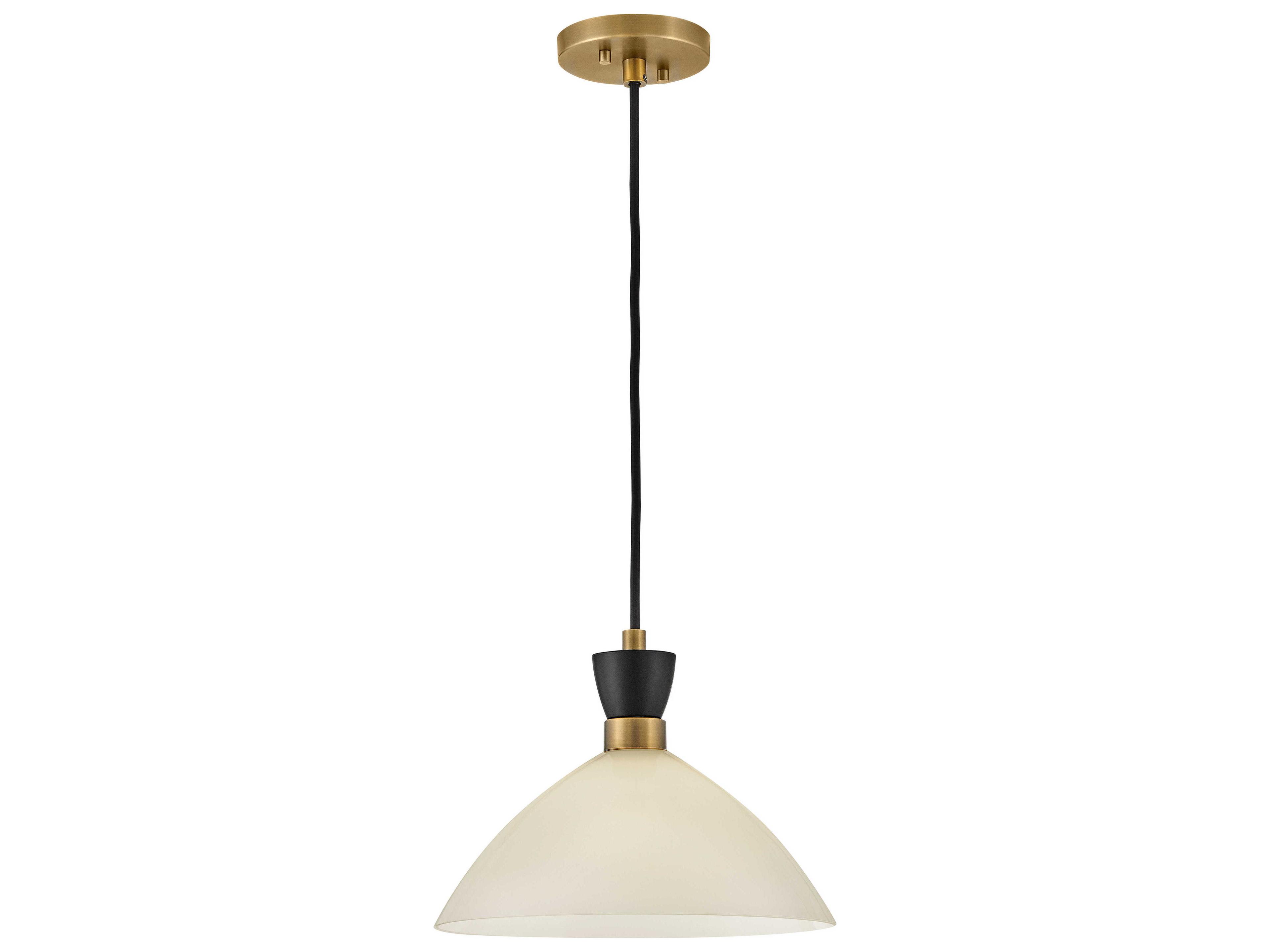 Lark Living Simon 1-Light Black Heritage Brass Pendant