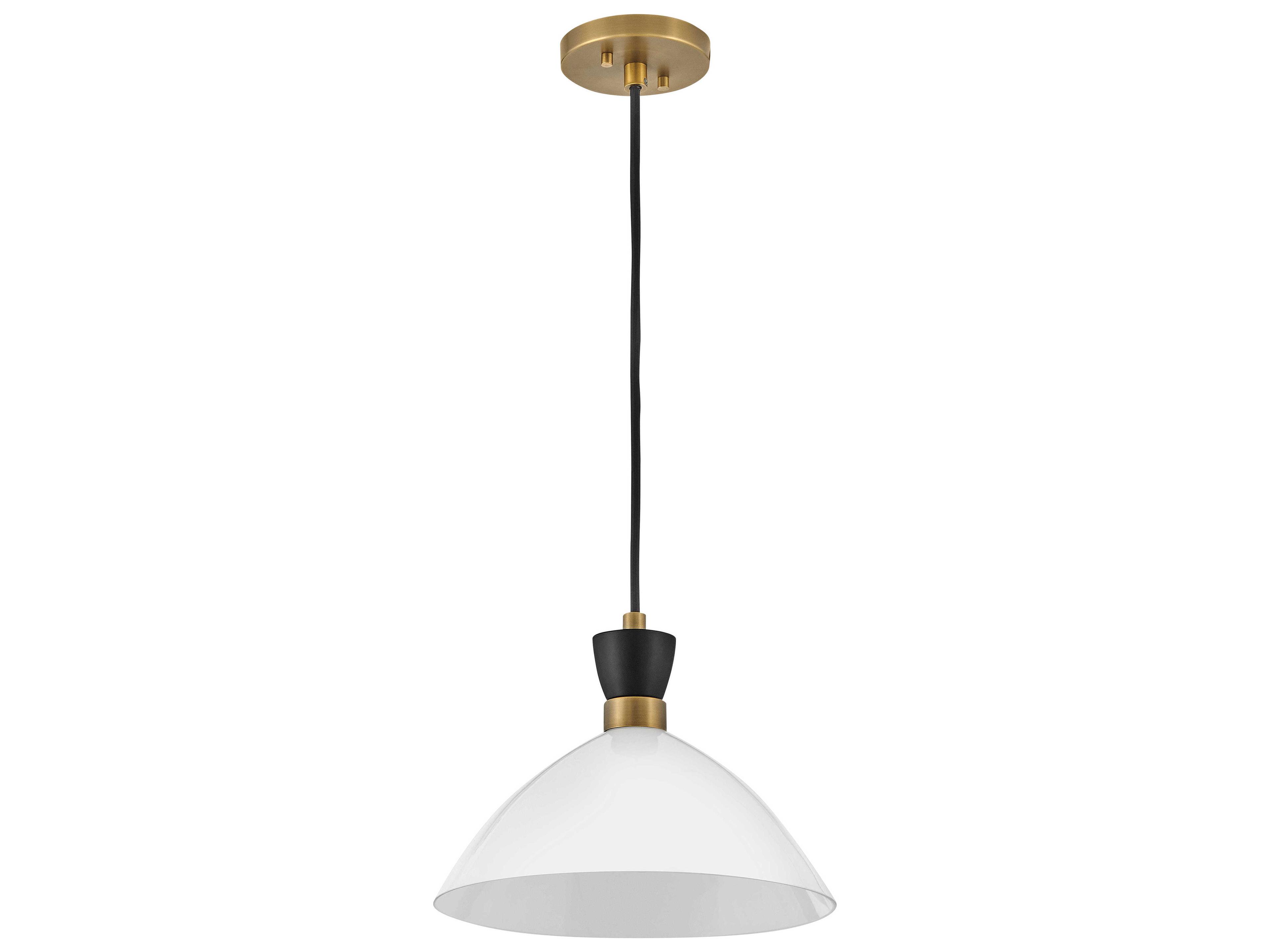 Lark Living Simon 1-Light Black Heritage Brass Pendant