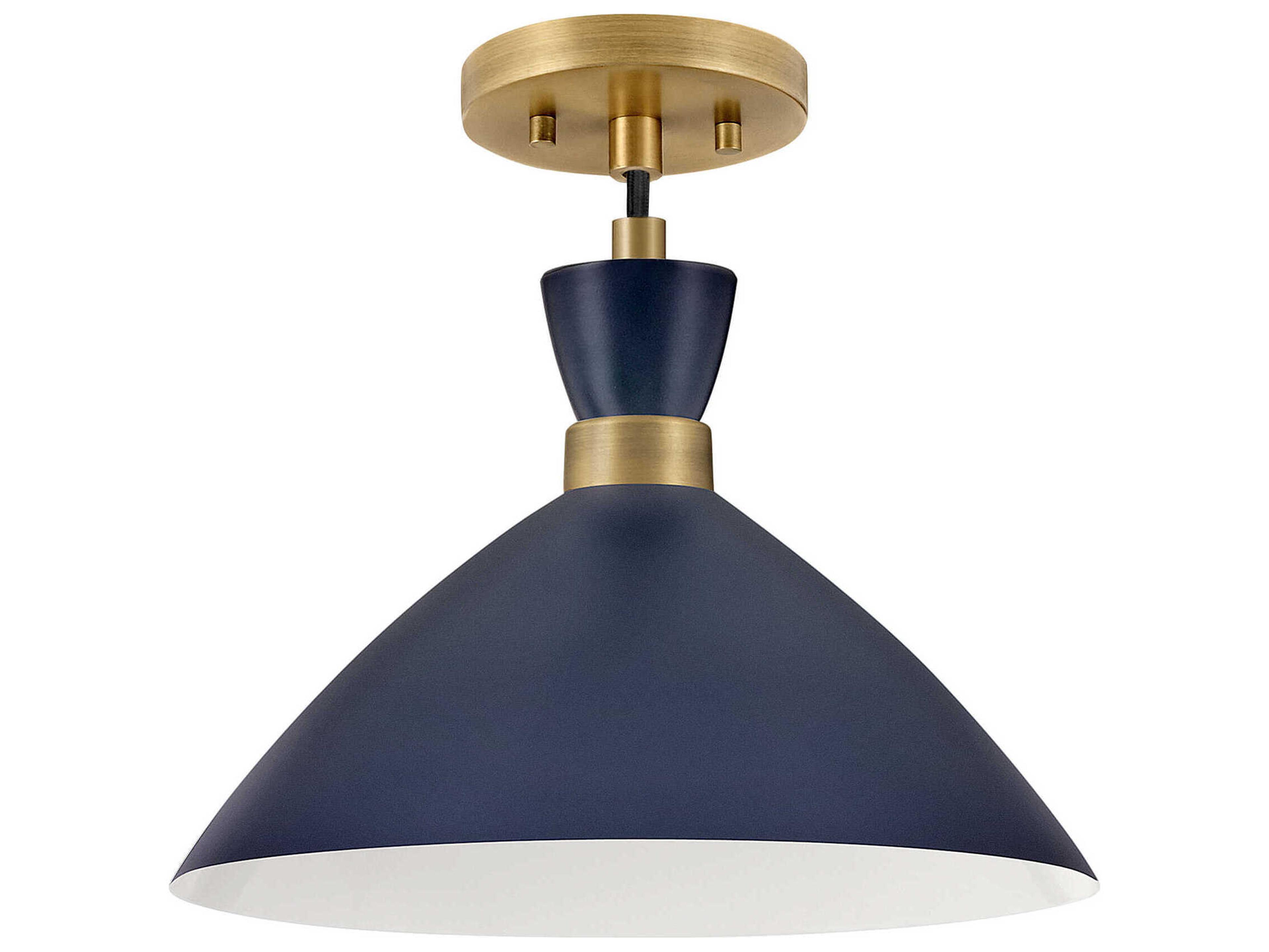Lark Living Simon 1-Light Matte Navy Heritage Brass Blue Pendant