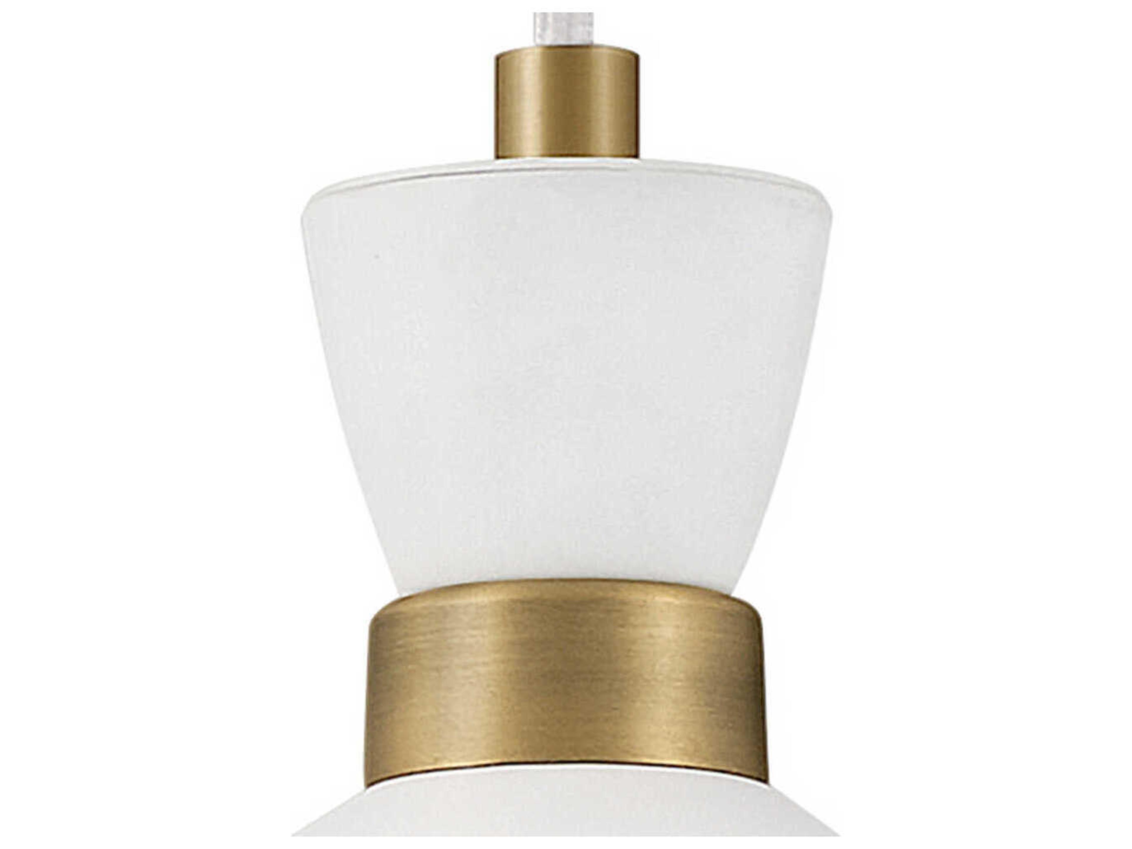 Lark Living Simon 1-Light Matte White Heritage Brass Pendant