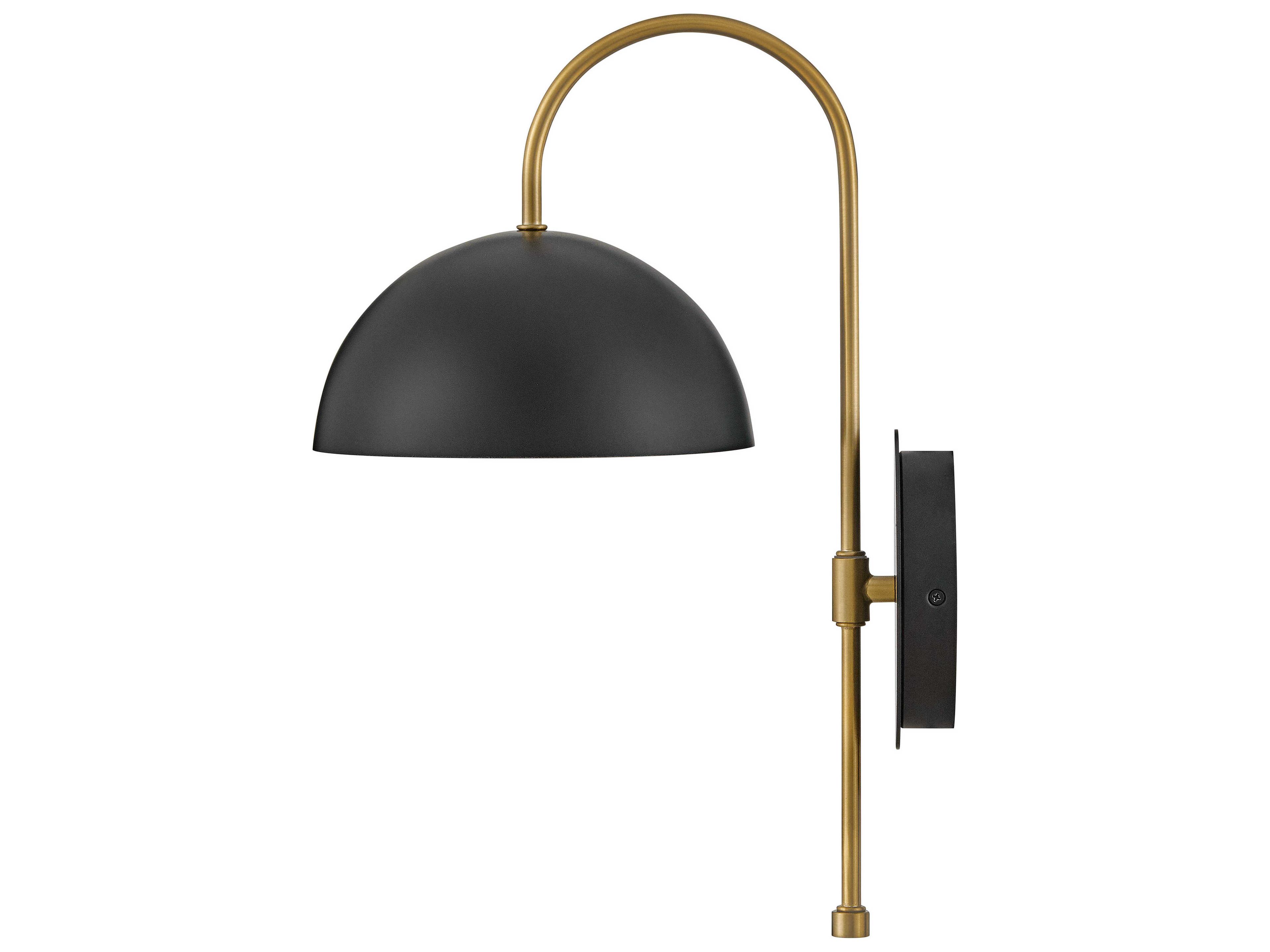 Lark Living Lou 1-Light Black Lacquered Brass Wall Sconce