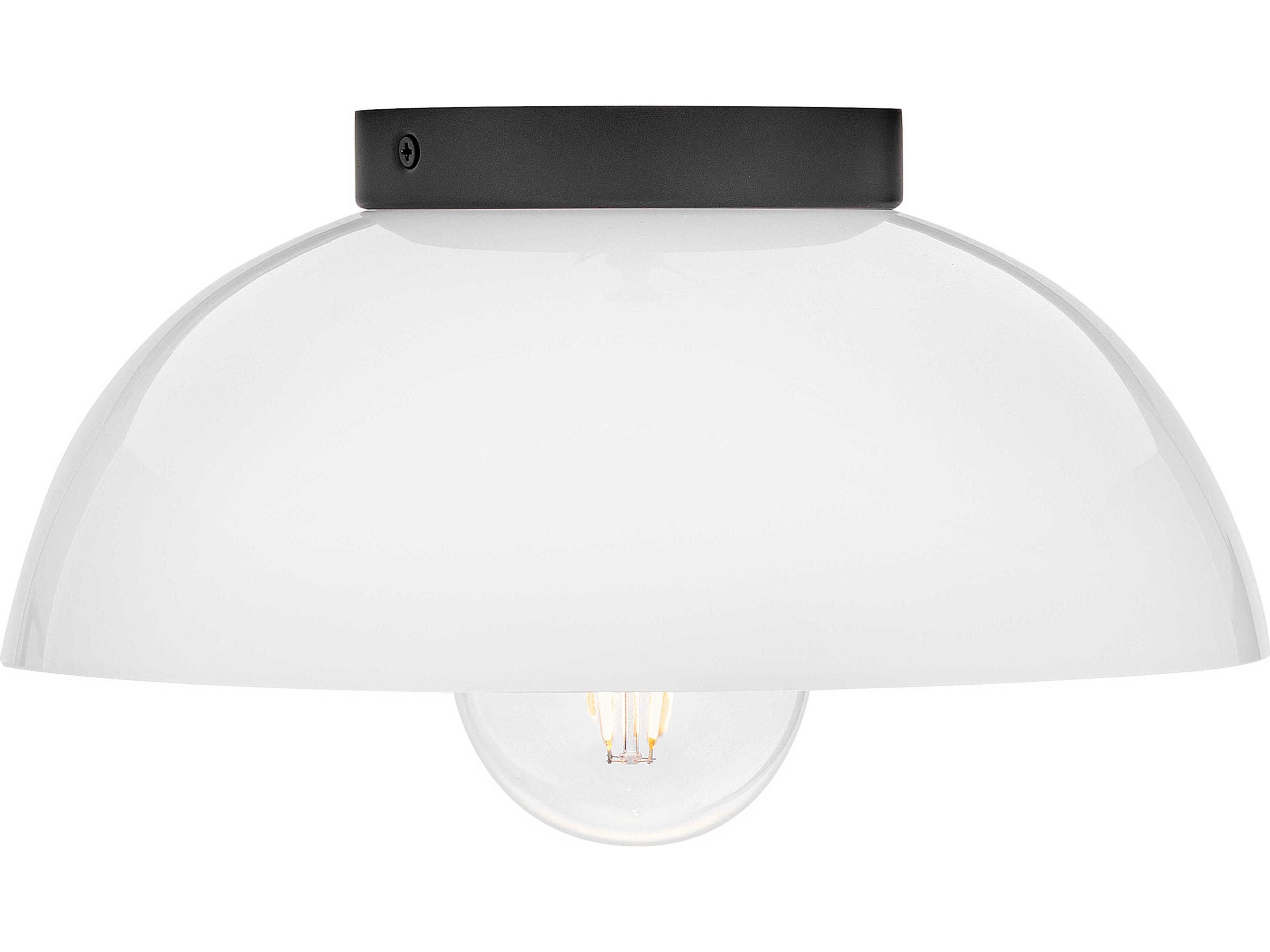 Lark Living Stu 1-Light Black Dome Flush Mount