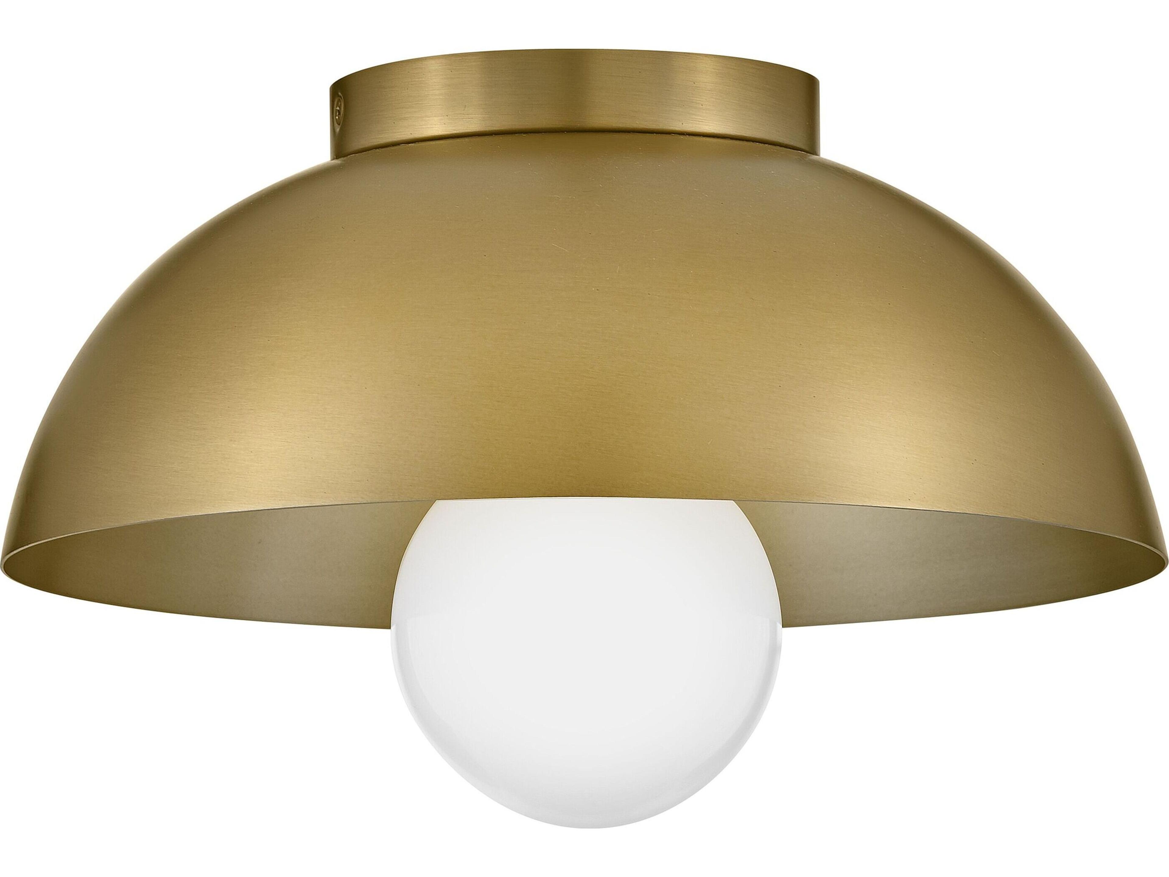 Stu 1-Light Lacquered Brass Dome Flush Mount