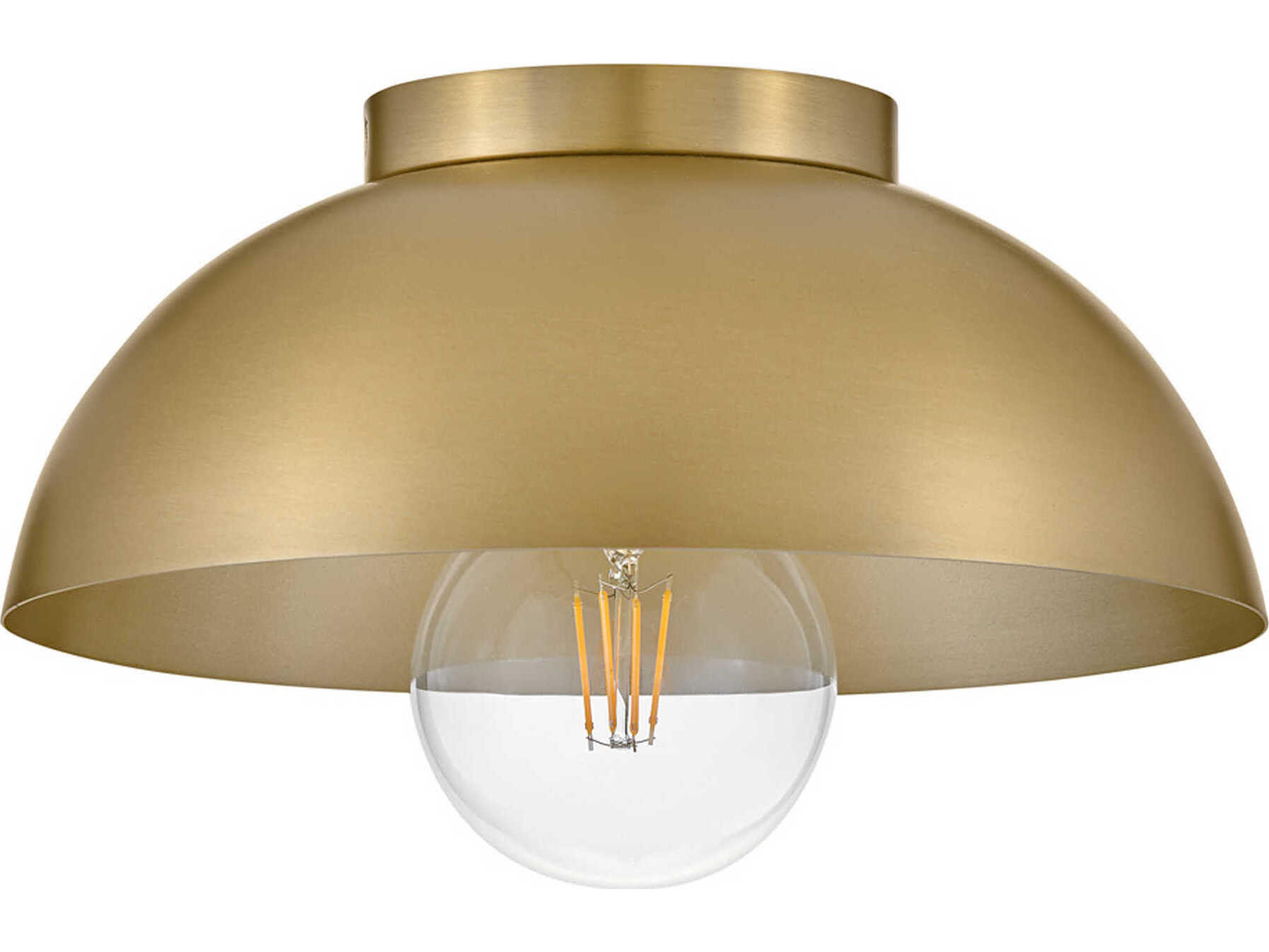 Lark Living Stu 1-Light Lacquered Brass Dome Flush Mount