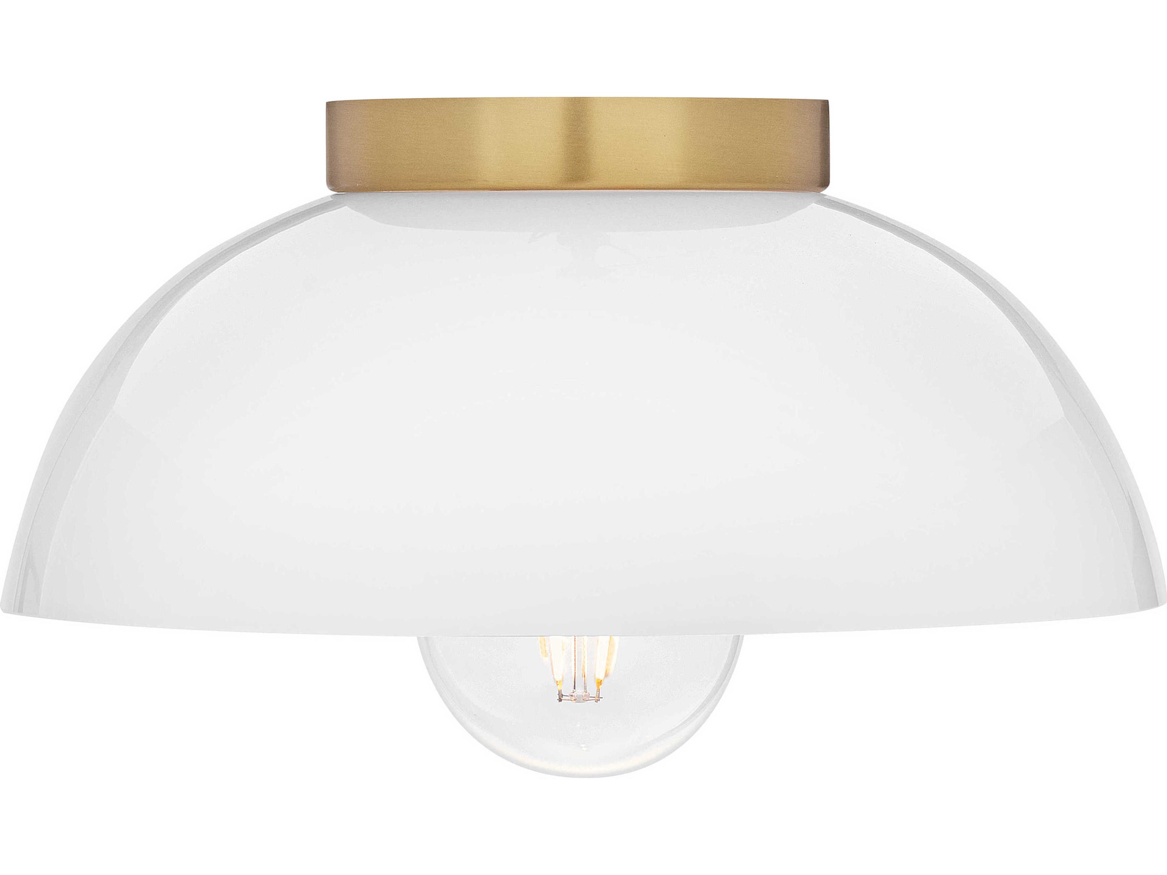 Lark Living Stu 1-Light Lacquered Brass Dome Flush Mount