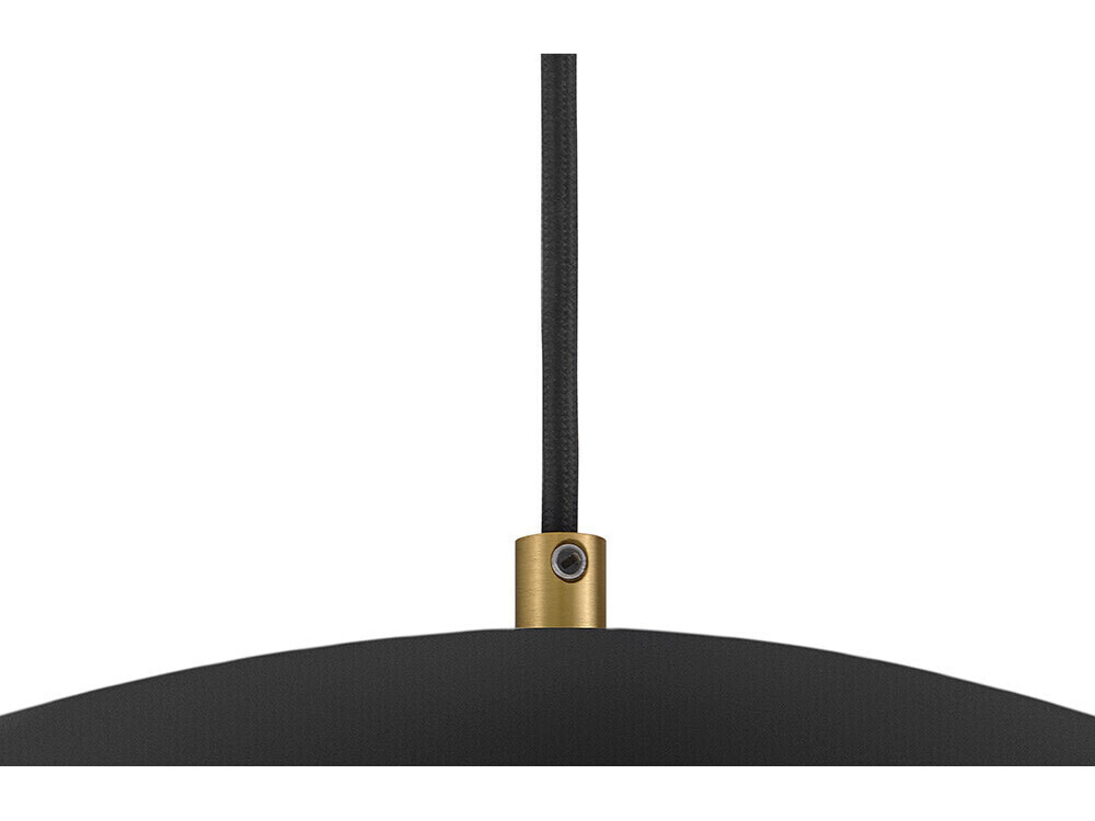 Lark Living Lou 1-Light Black Lacquered Brass Dome Pendant