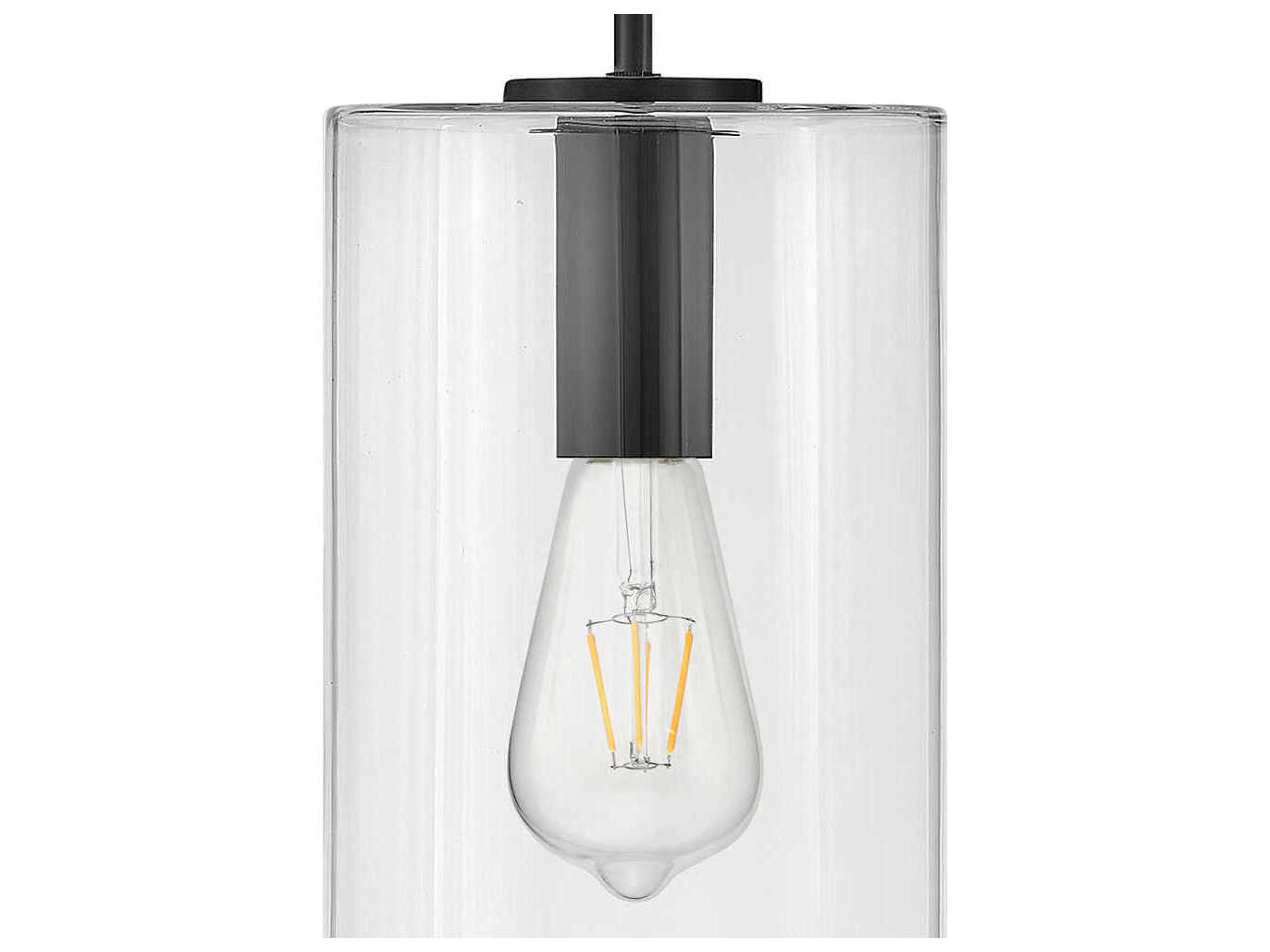 Lark Living Lane 1-Light Black Cylinder Mini Pendant