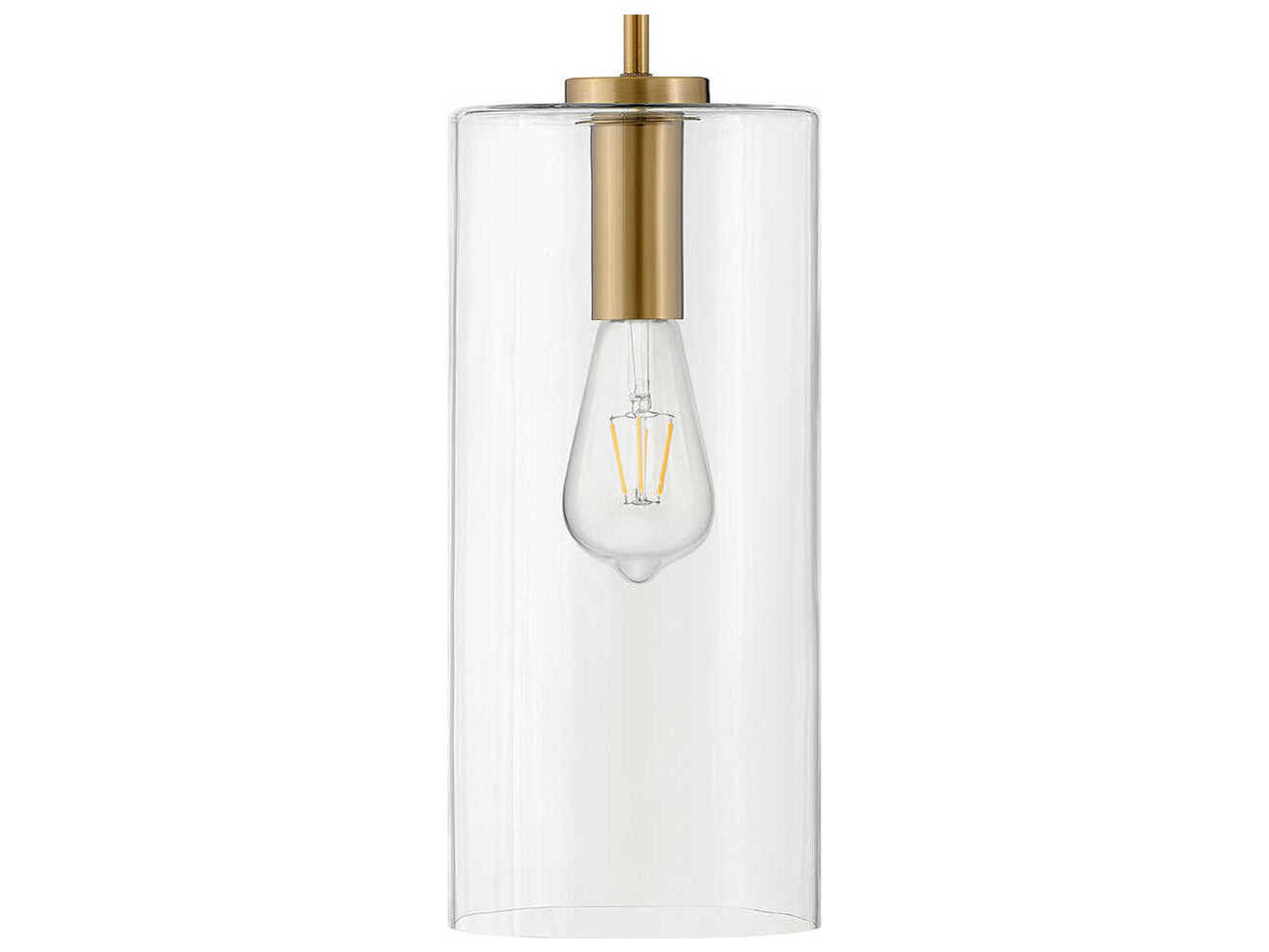 Lark Living Lane 1-Light Lacquered Brass Cylinder Mini Pendant