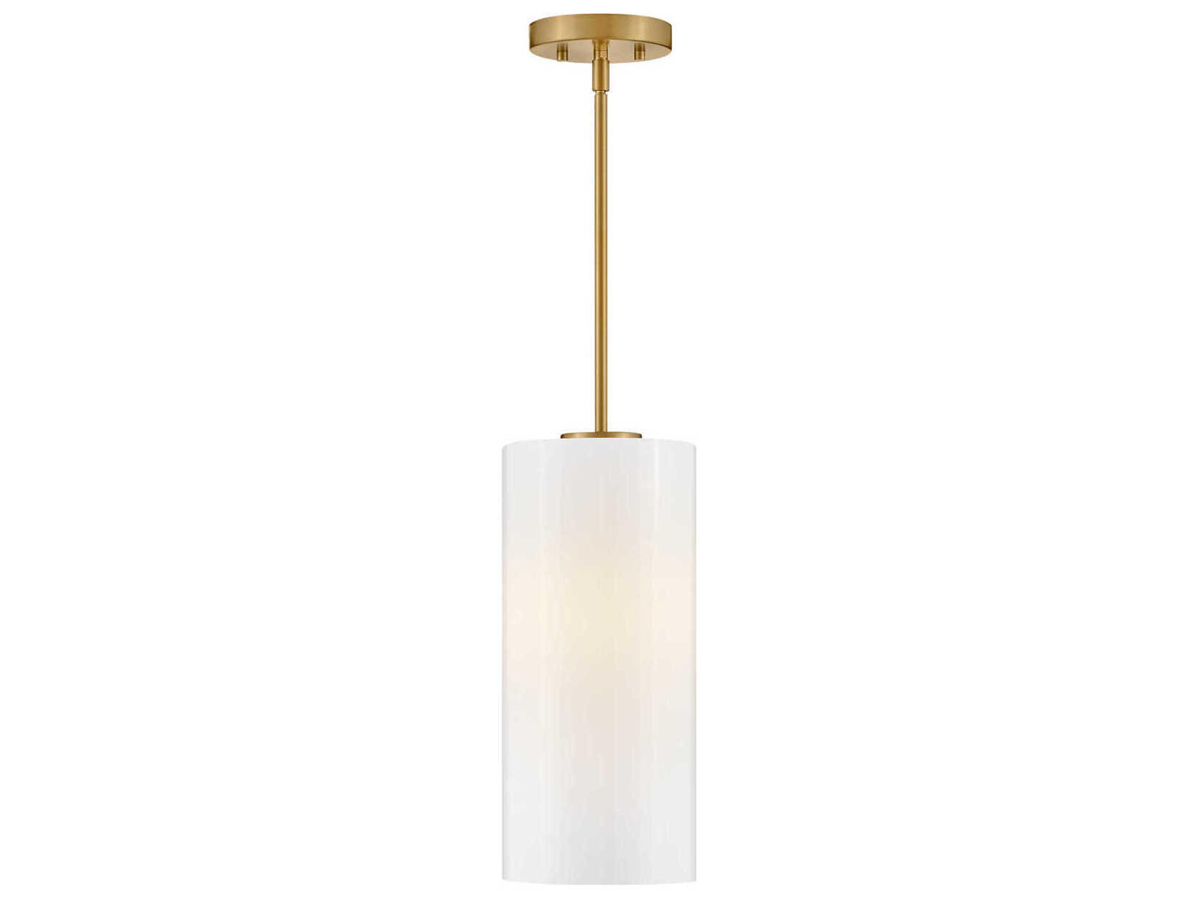 Lark Living Lane 1-Light Lacquered Brass Cylinder Mini Pendant