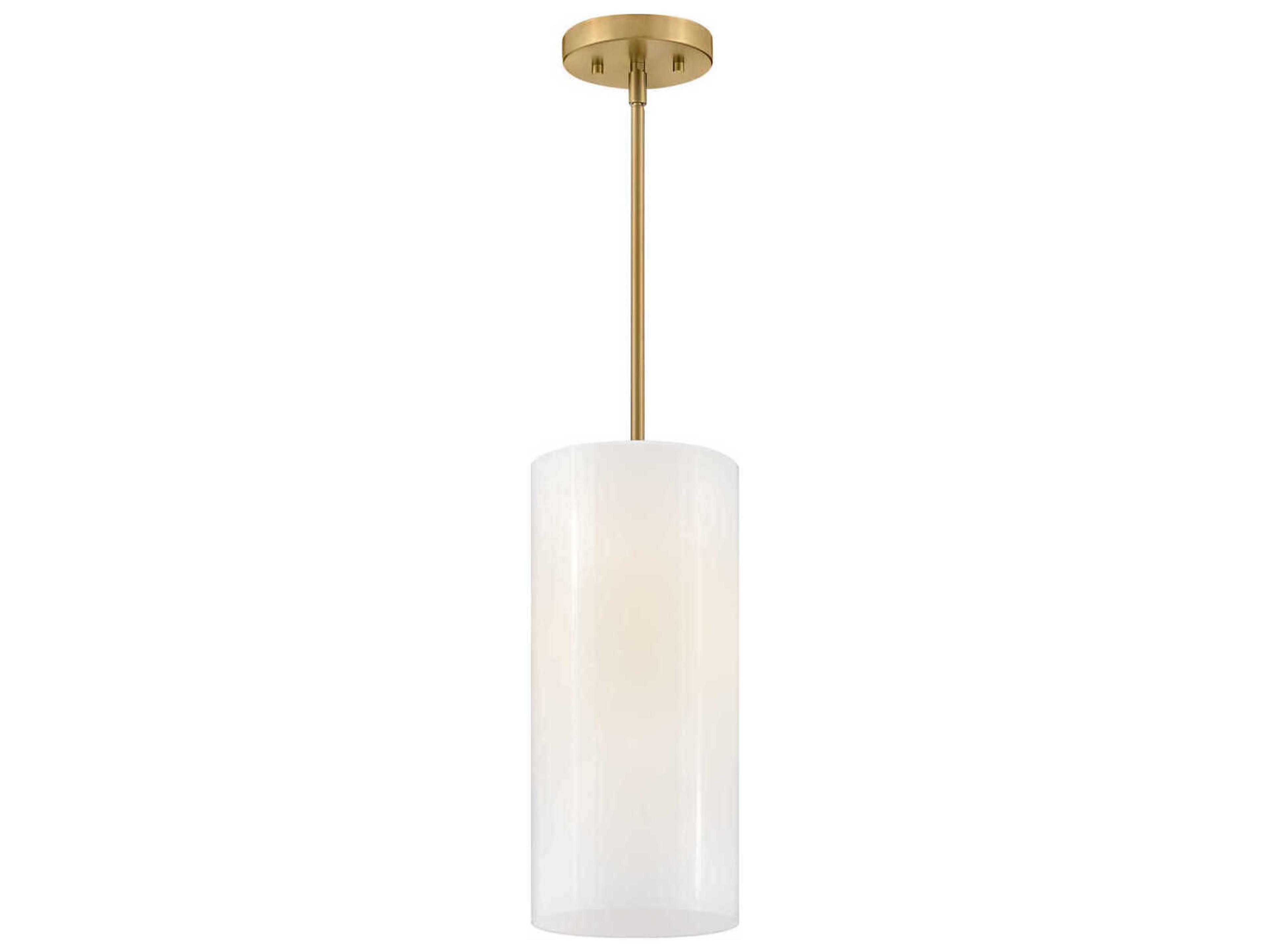 Lark Living Lane 1-Light Lacquered Brass Cylinder Mini Pendant